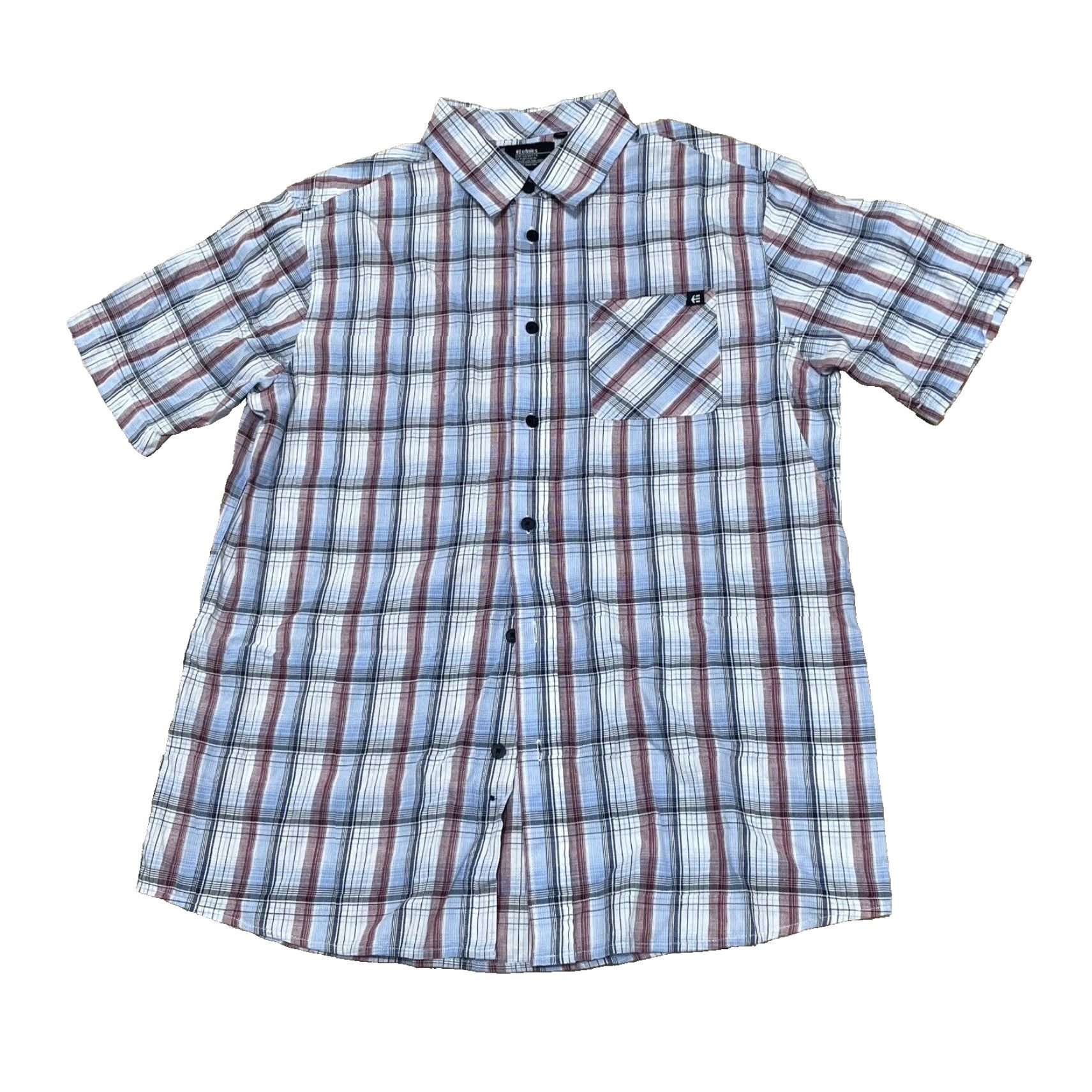 Etnies VINTAGE ETNIES Button-Up Shirt Men XL SKATE Y2k Streetwear Red White Blue Plaid Casual Classic Size US XL / EU 56 / 4 - 2 Thumbnail