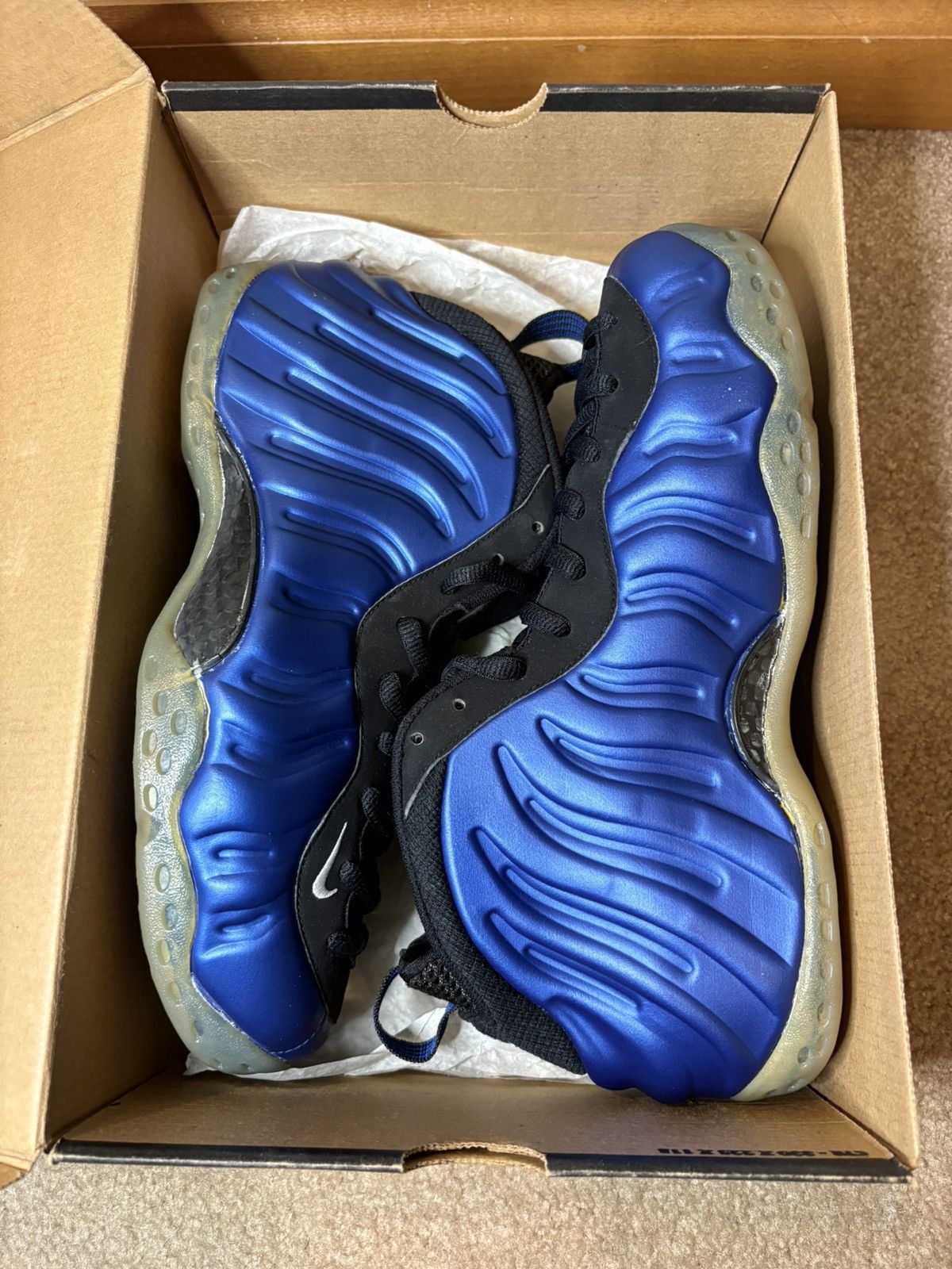Nike Size 9.5 DS 1997 Nike Air Foamposite One Royal 830017-511 Size US 9.5 / EU 42-43 - 8 Thumbnail