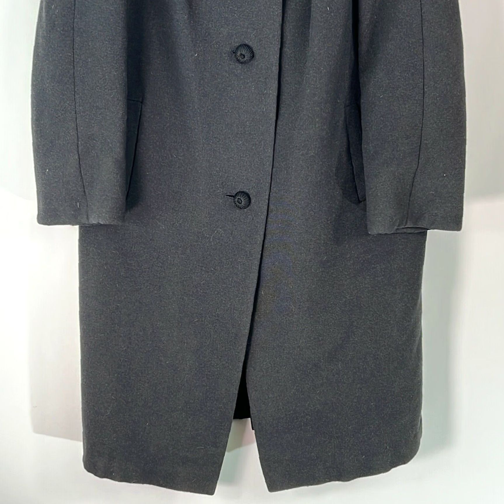 Vintage VINTAGE Modell Women Coat Wool Mink Fur Size 46 Gray 1960s Long Sleeve Casual Women 46 Gray Mink Fur Coat Jacket Size L / US 10 / IT 46 - 4 Thumbnail