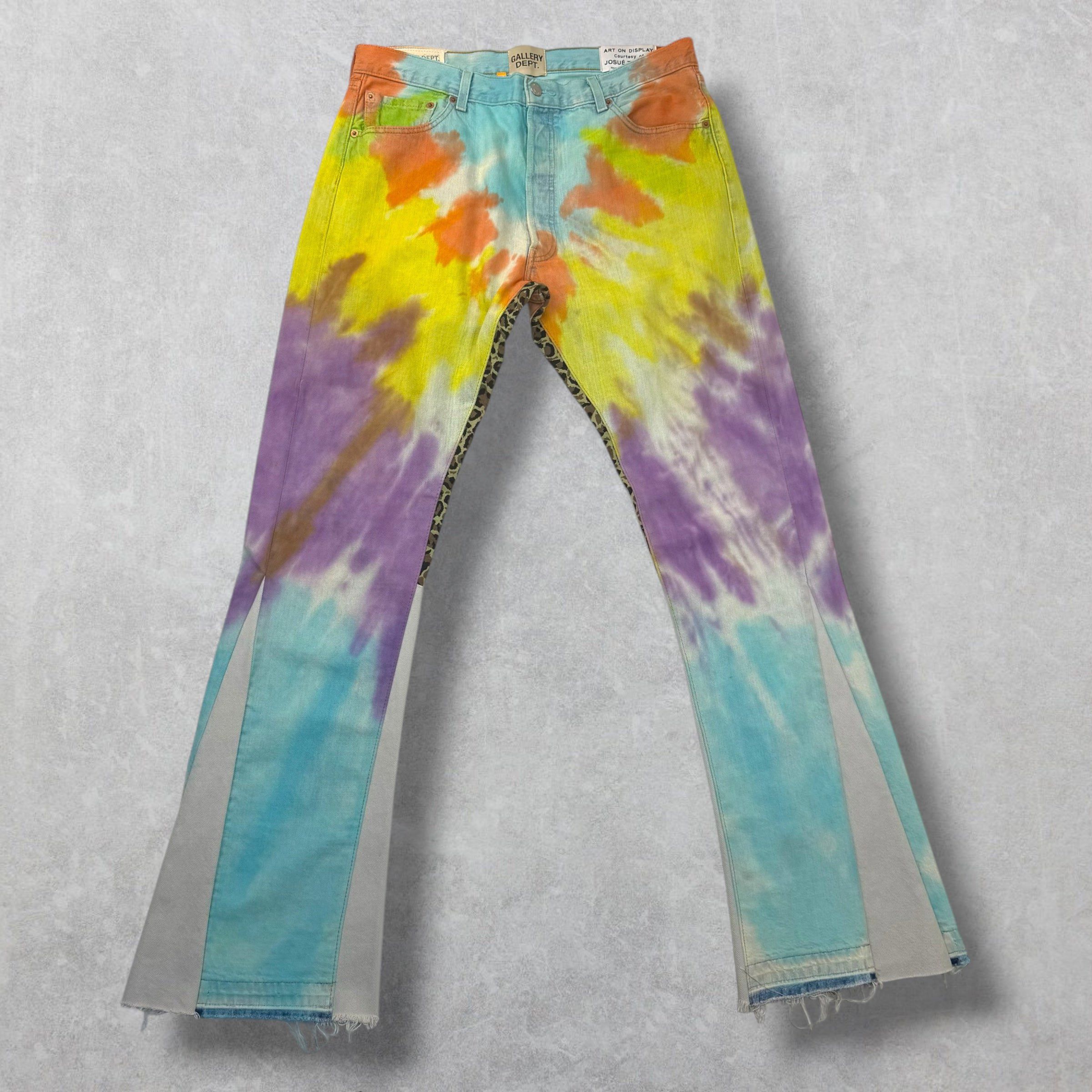 Gallery Dept. Gallery Dept. La Flare Tie Dye Jeans 33 Size US 33 - 1 Thumbnail