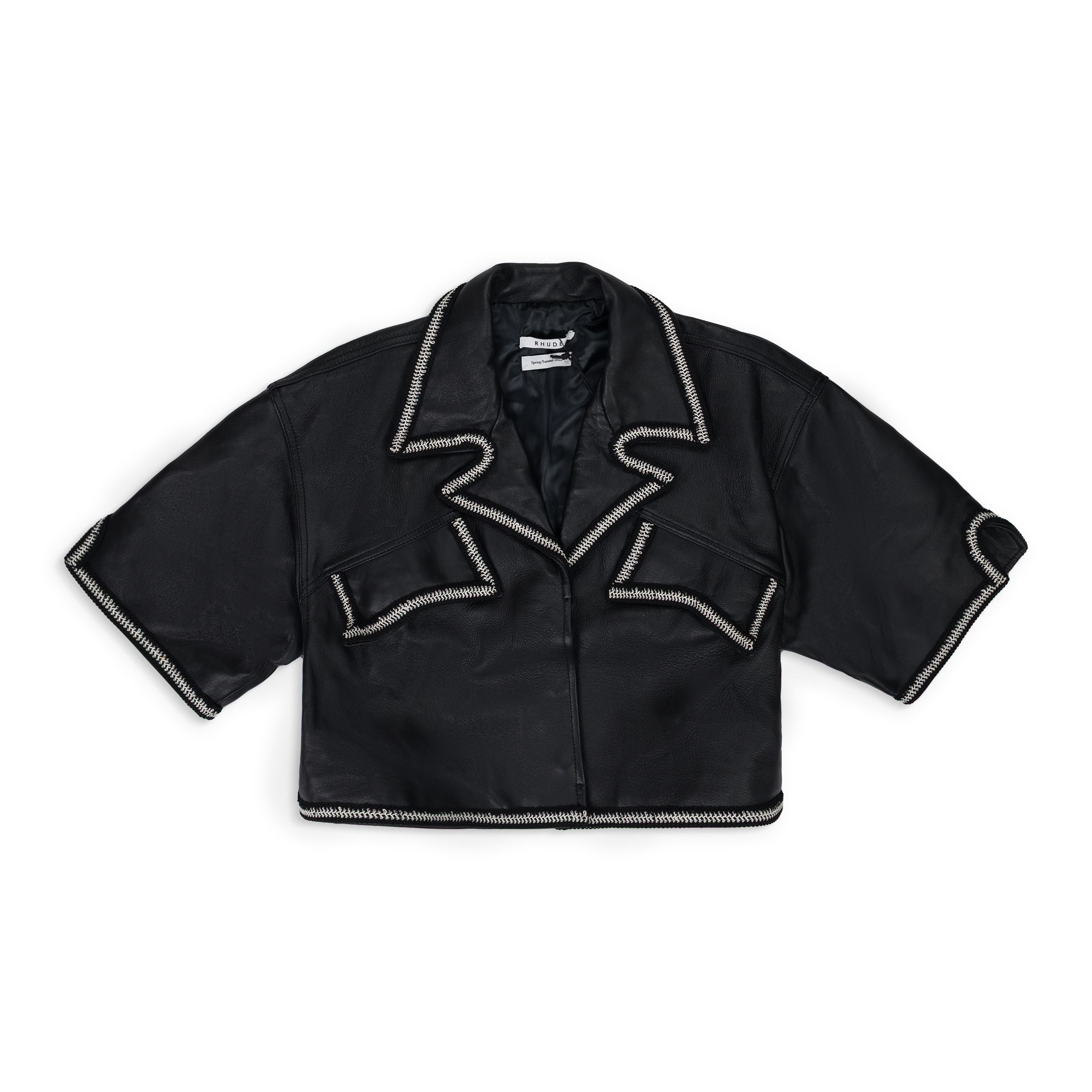 Rhude Stitched Crop Leather Vest SIZE XS Size US XS / EU 42 / 0 - 1 Thumbnail