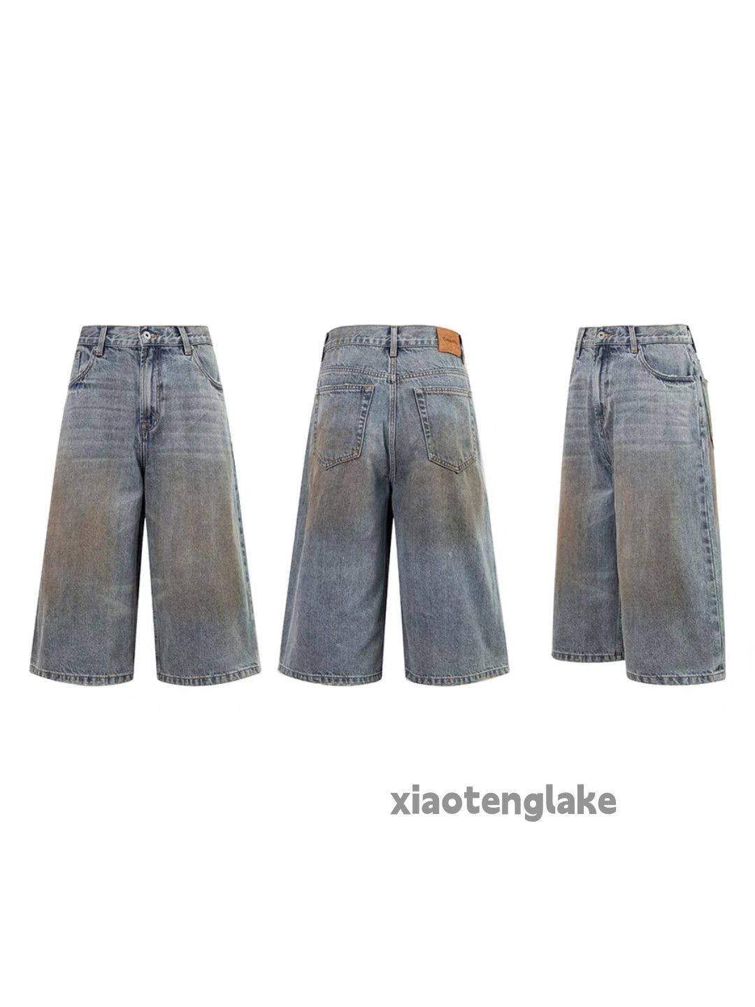 Designer × Jean × Vintage Unisex utility loose baggy skate carpenter stain shorts Size US 36 / EU 52 - 3 Thumbnail
