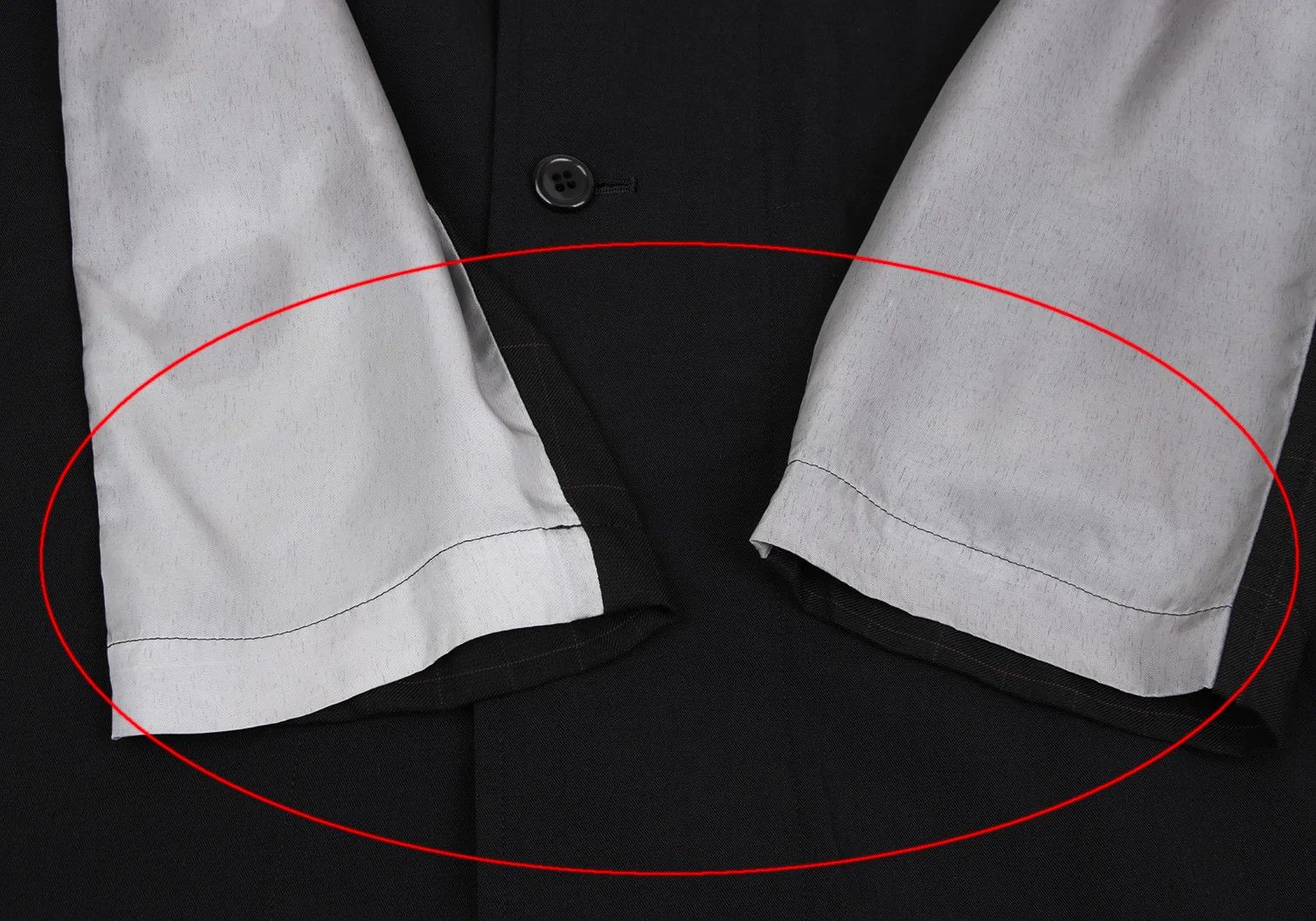 Comme des Garcons Homme Plus Color Block Sleeve Coat in Black and Gray, Size M Size US M / EU 48-50 / 2 - 6 Thumbnail