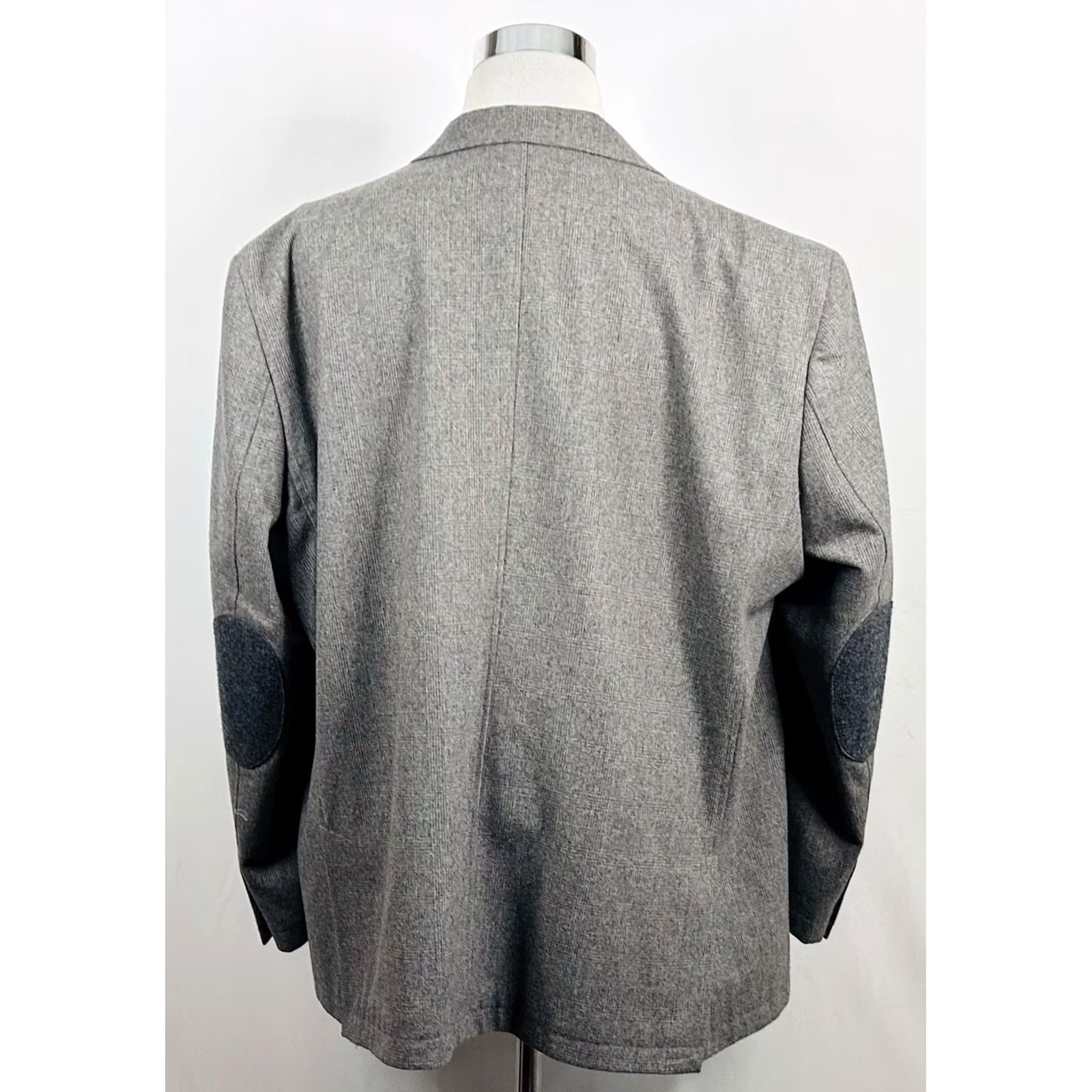 Joseph Abboud Joseph Abboud Sport Coat Gray Plaid Elbow Patches Two Button Vented 3X Big & Tall Mens Jacket Coat Size US XS / EU 42 / 0 - 6 Thumbnail