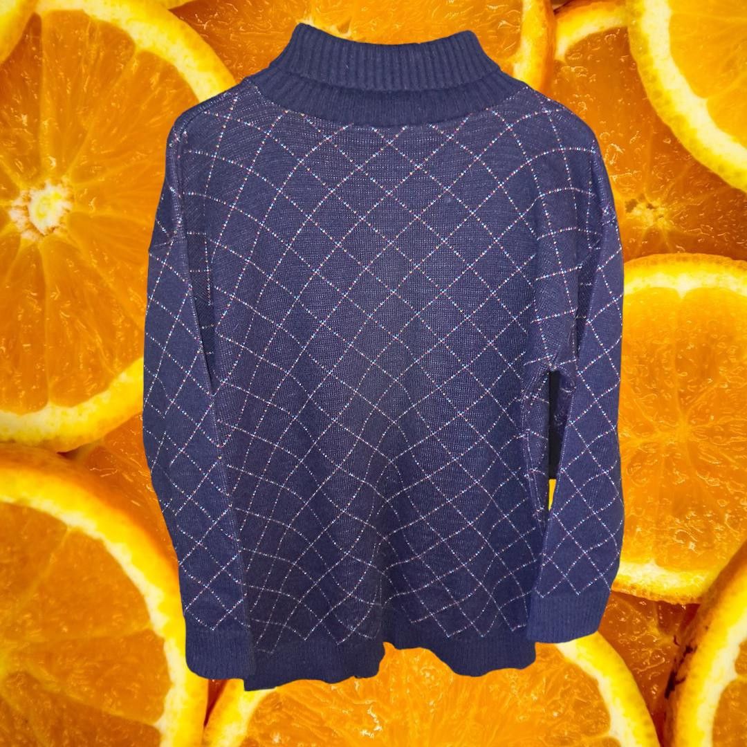 Other Vintage Keneth Too Blue Diamond Shaped Long Sleeve Turtlenec Size US M / EU 48-50 / 2 - 6 Thumbnail