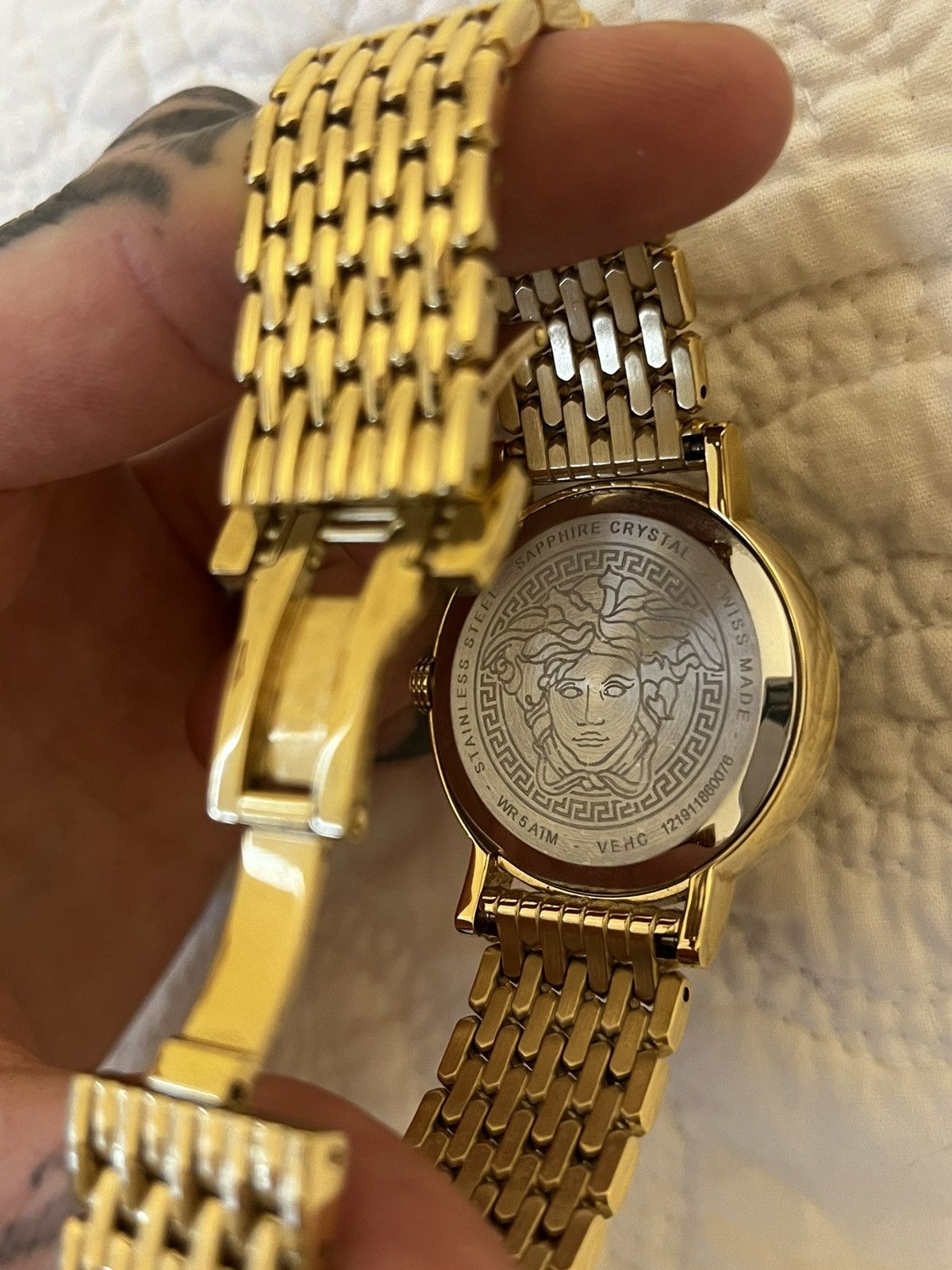 Versace Versace Virtus Quartz Black Dial Gold Watch Size ONE SIZE - 5 Thumbnail
