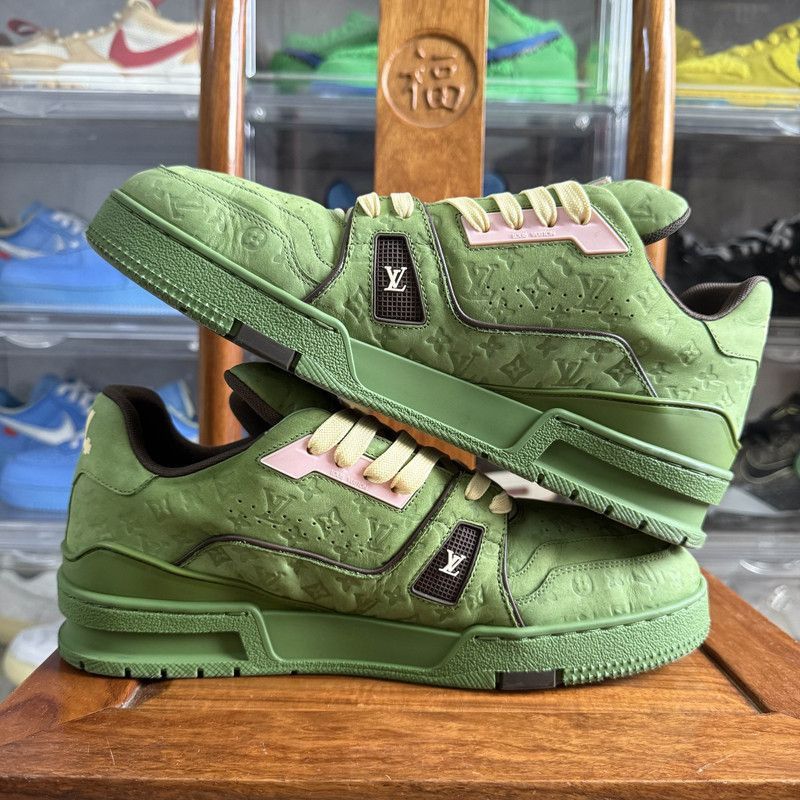 Louis Vuitton Tyler x Louis Vuitton Green Trainer Sneakers -2508 Size US 8 / EU 41 - 7 Thumbnail