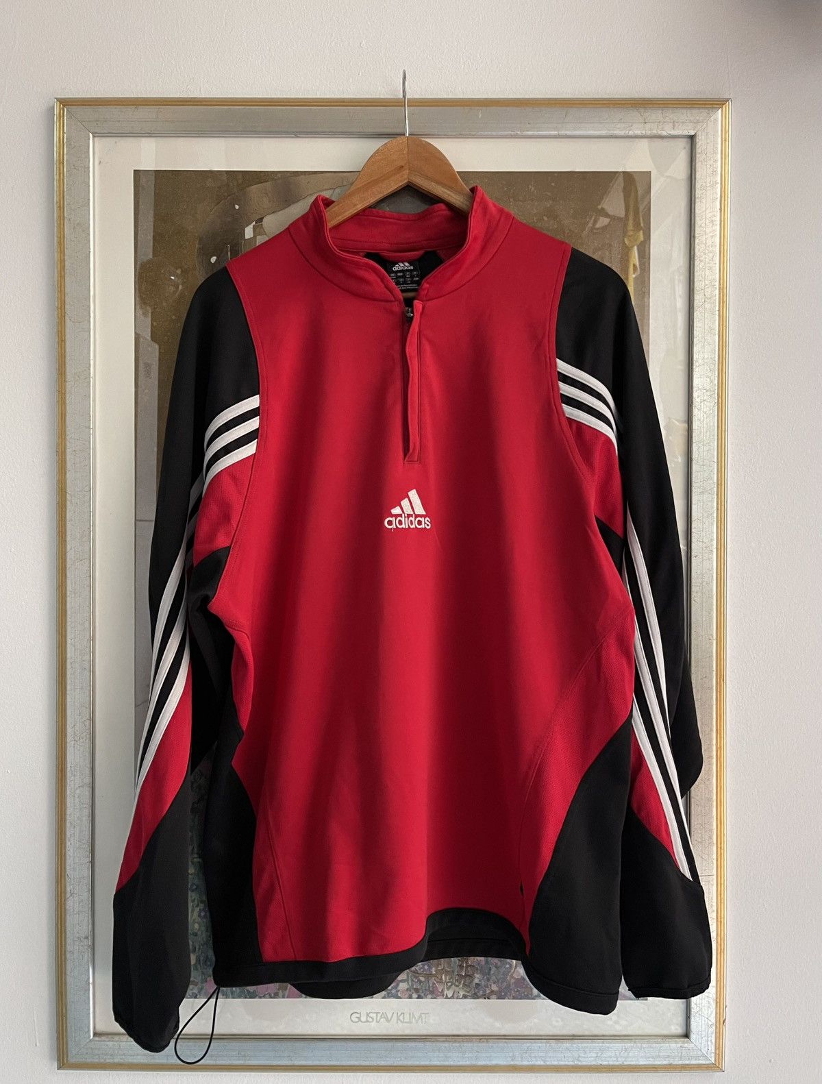 Adidas Vintage Adidas Quarter Zip Track Jacket like Balenci Size US XL / EU 56 / 4 - 1 Thumbnail