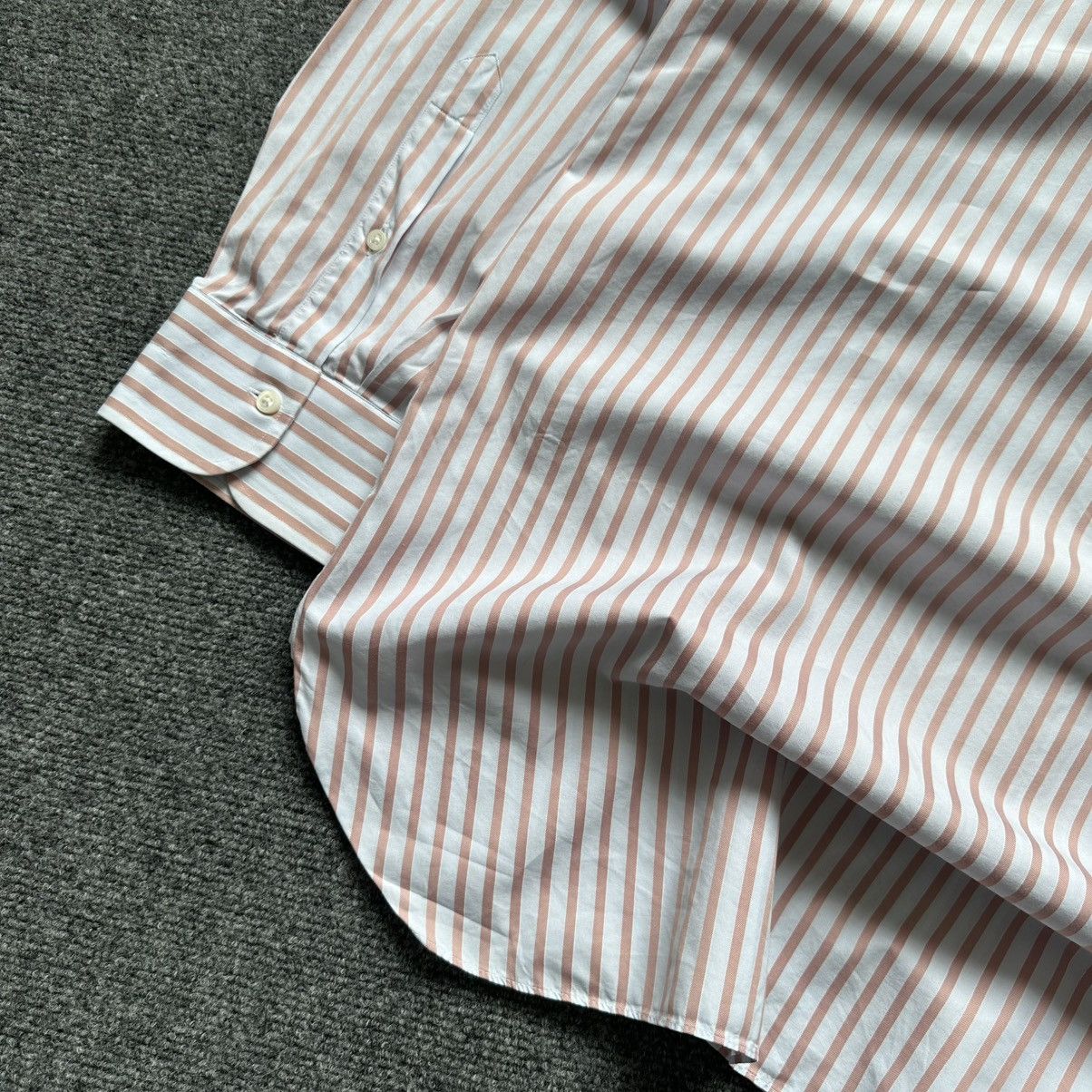Ermenegildo Zegna Luxury 46/18 Ermenogildo Zegna Stripped Shirt Button Up XXL Size US XL / EU 56 / 4 - 16 Thumbnail