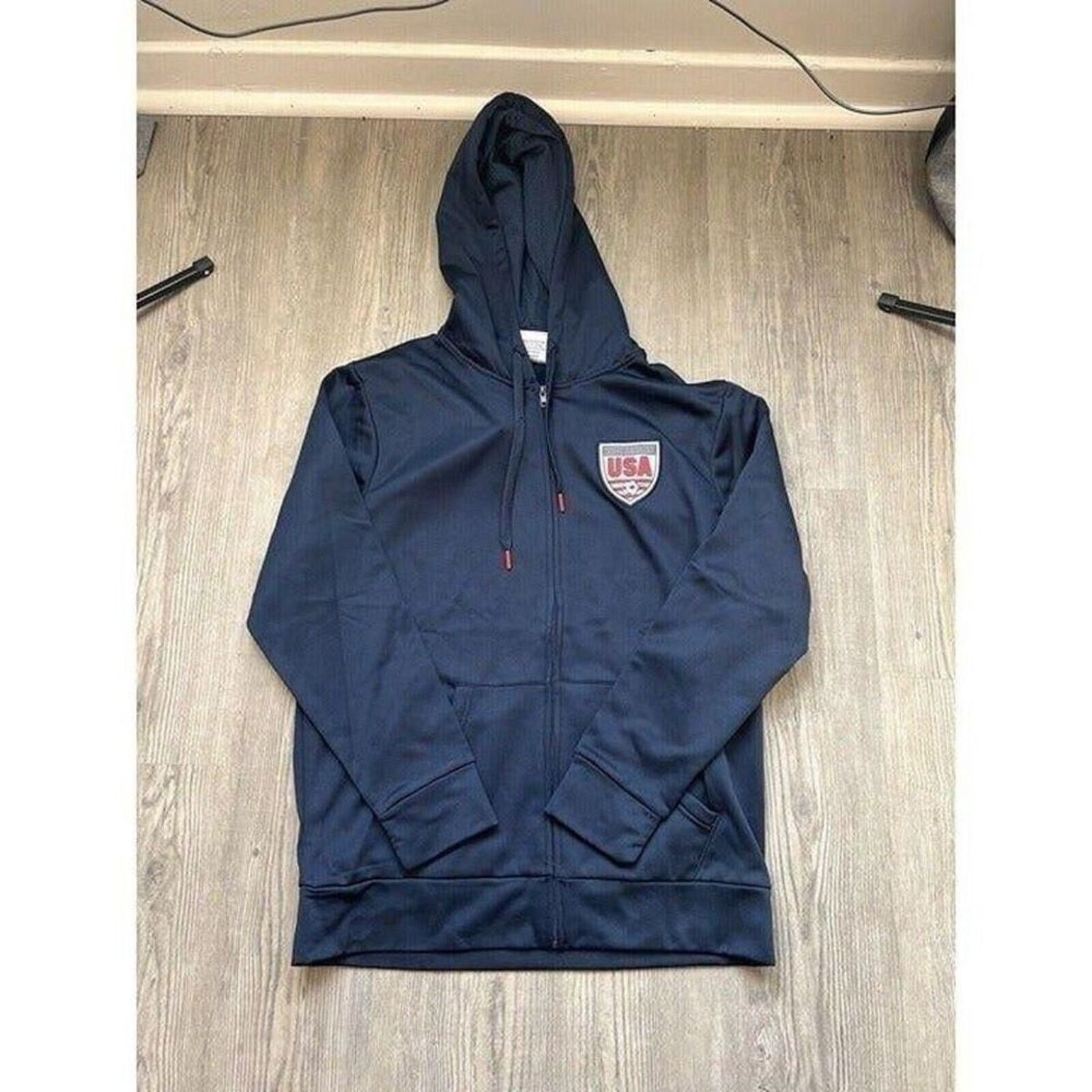 Other Striker USA Soccer Full Zip Up Blue Hoodie Sweatshirt Mens M Size US M / EU 48-50 / 2 - 1 Thumbnail