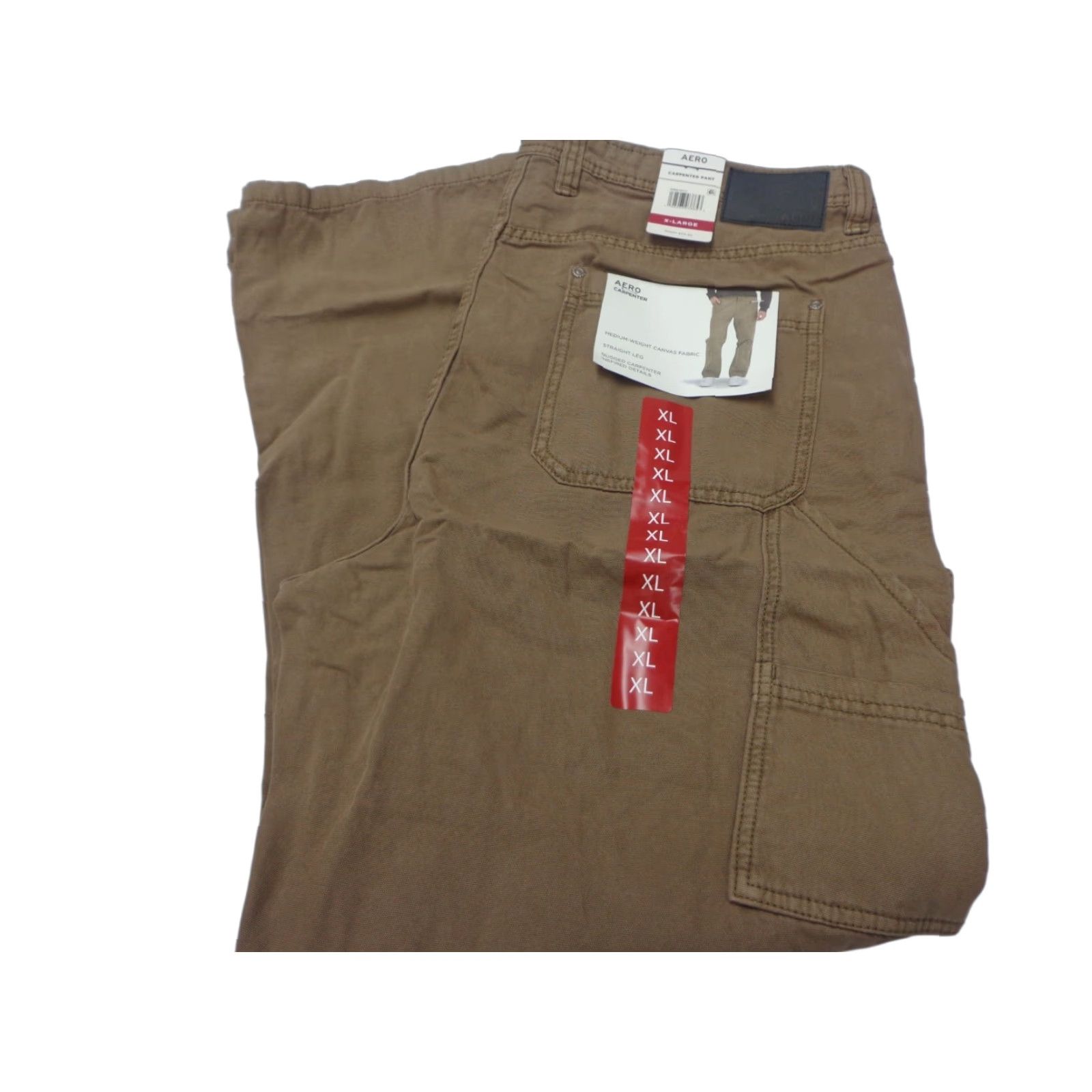 Vintage Aero Carpenter Pants Mens XL Brown Canvas Straight Leg 30 In Inseam Medium Weight Size US 36 / EU 52 - 1 Thumbnail