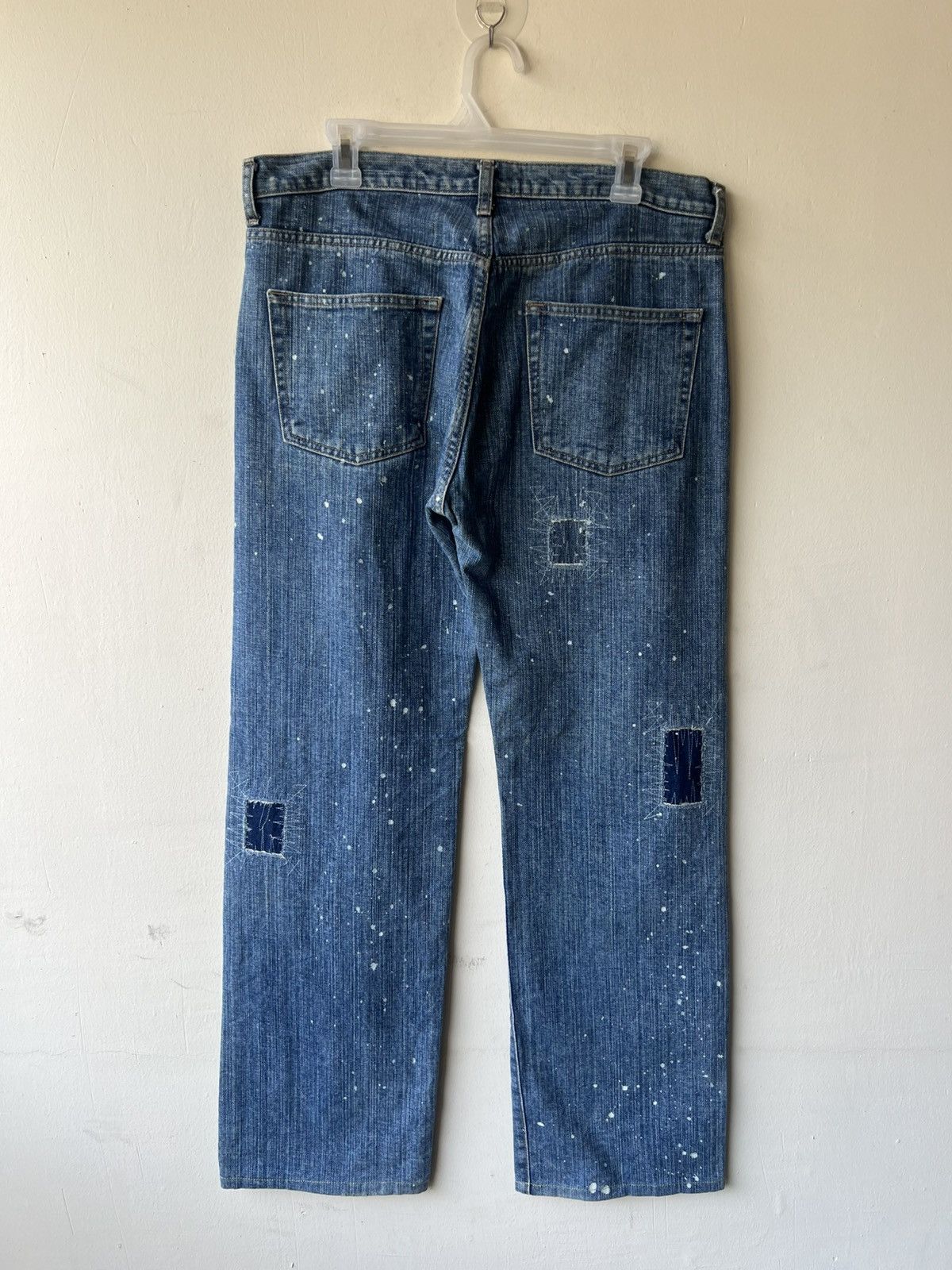 Global Work Global Work Painter Distressed Patchwork Denim Jeans Size US 34 / EU 50 - 3 Thumbnail