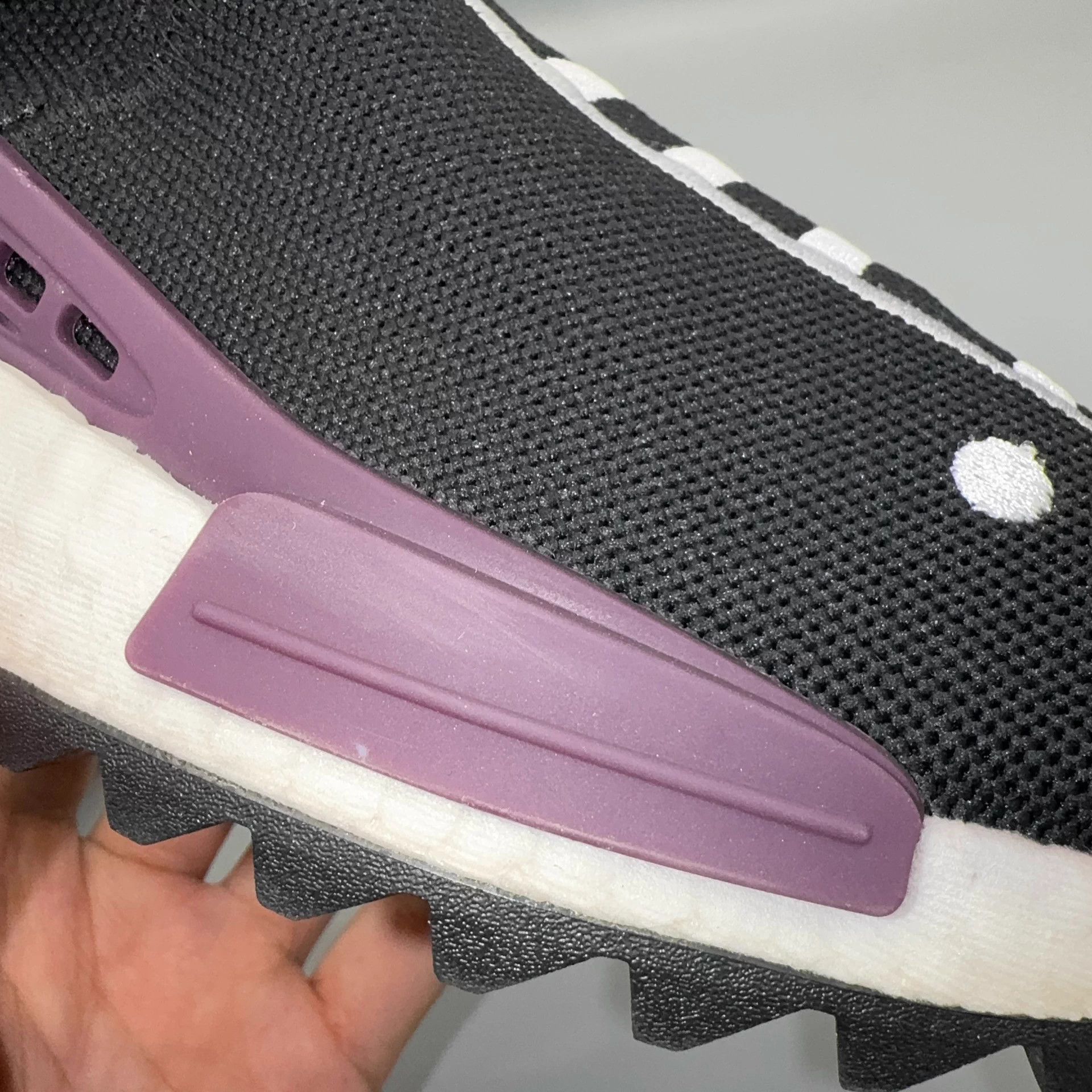 Pharrell Pharrell x adidas Hu Black Purple Fabric 40.5 Size US 7.5 / EU 40-41 - 6 Thumbnail