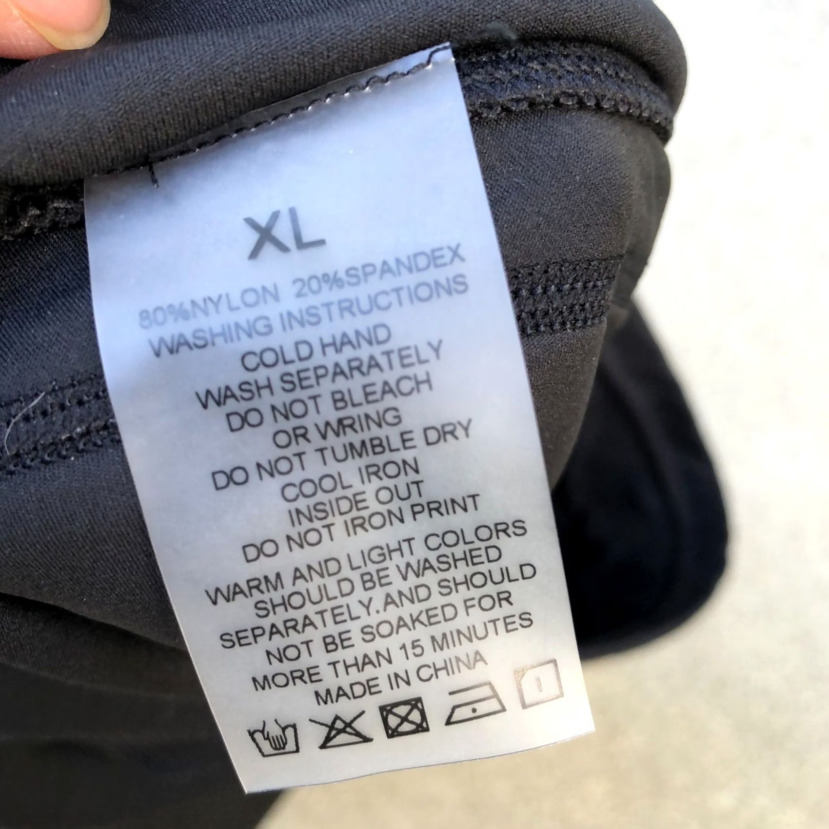 Vintage TOM TIGER Yoga Compression Biker Shorts Womens XL Black Nylon Blend Activewear Size 40" / US 18 - 3 Thumbnail