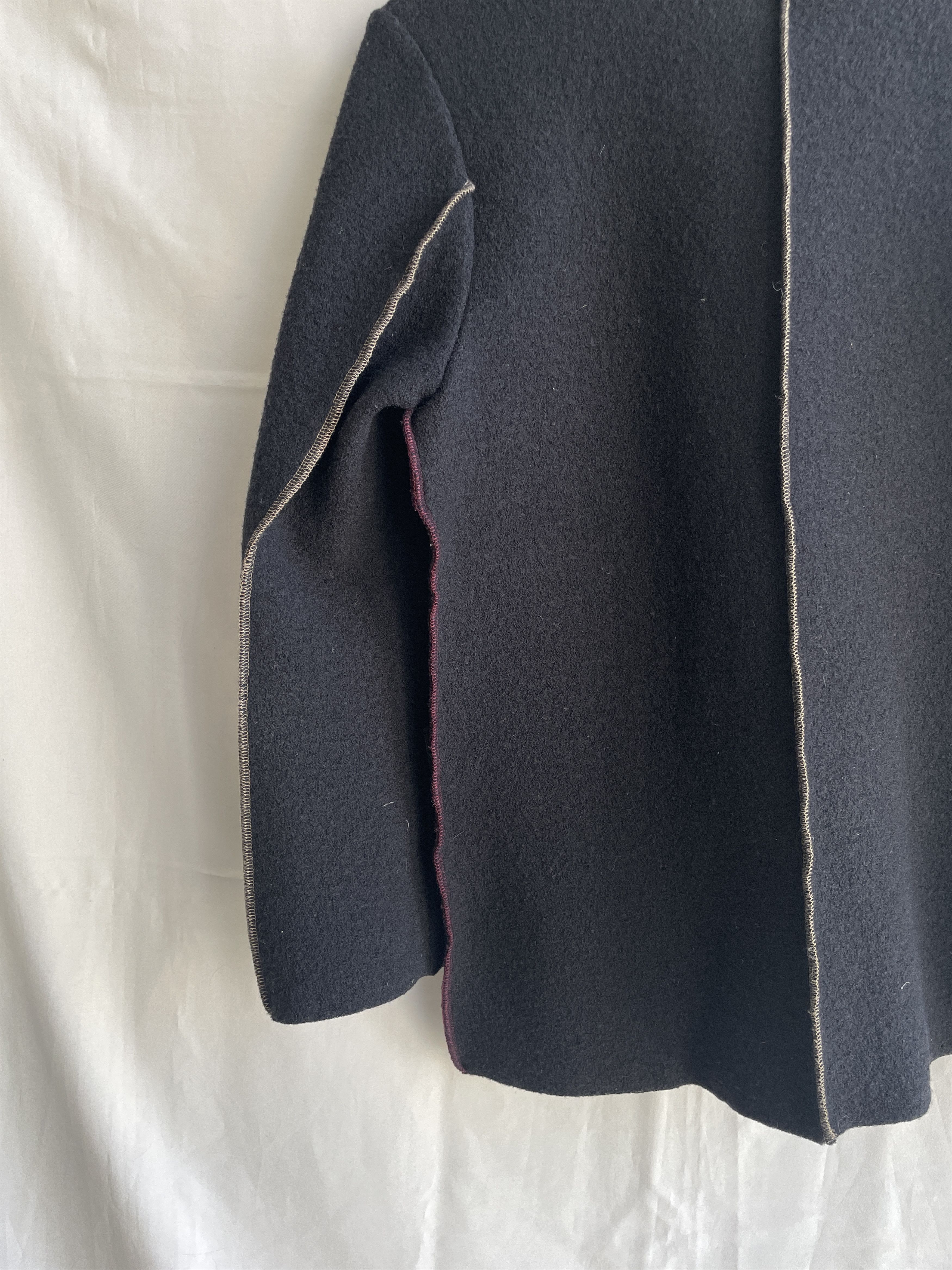 Cop Copine Cop Copine Boiled Wool Collared Unlined Jacket Coat Size M / US 6-8 / IT 42-44 - 7 Thumbnail