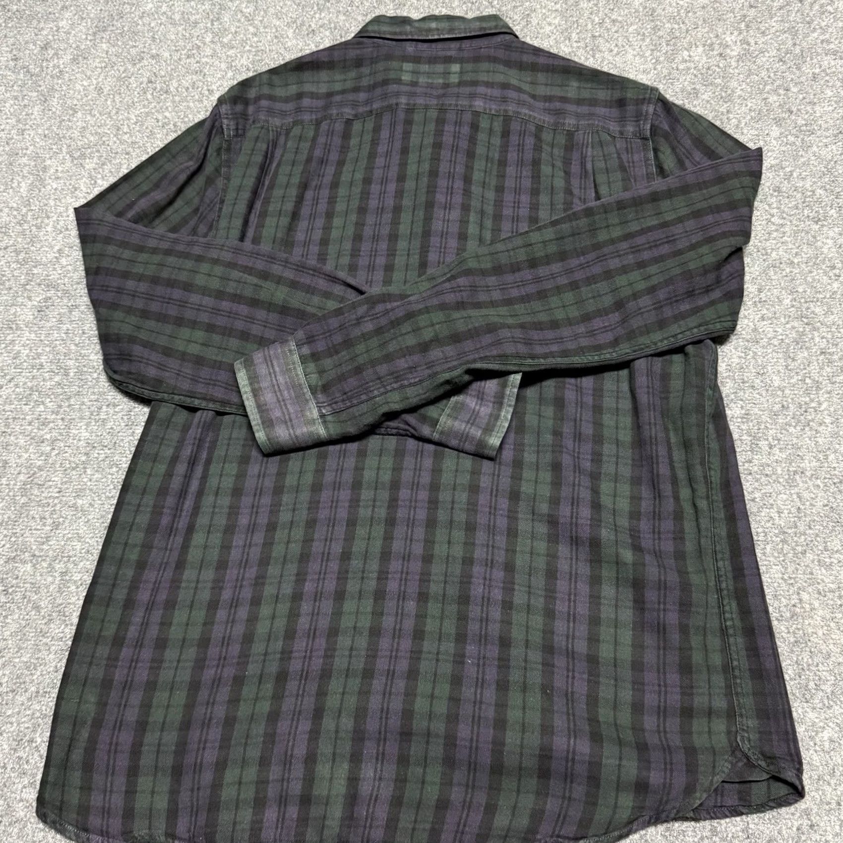 Ralph Lauren Ralph Lauren Denim & Supply Shirt Mens Large Green Black Purple Plaid Long Sleeve Button-Up Regular Fit Multicolor Cotton Flannel Size US L / EU 52-54 / 3 - 6 Thumbnail