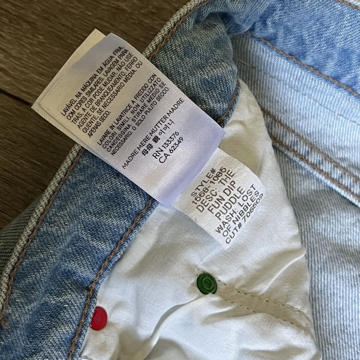MOTHER Mother Snacks The Fun Dip Puddle Lots of Nibbles Denim Jeans Size 31" - 14 Thumbnail
