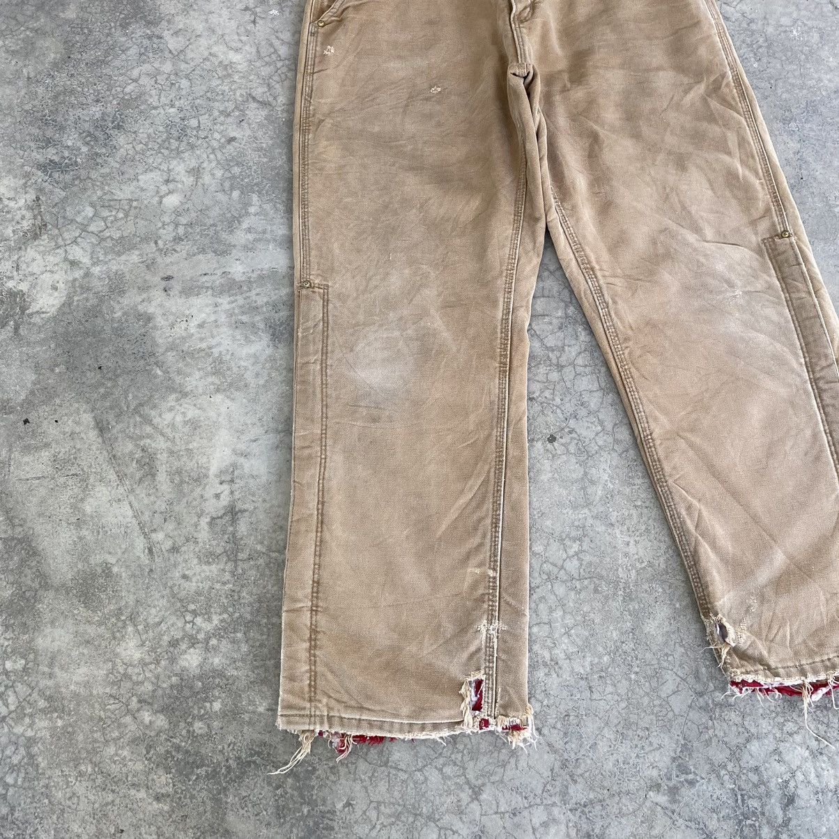 Carhartt VTG Carhartt Insolation Lined Faded Tan Workwear Pants Size US 33 - 8 Thumbnail