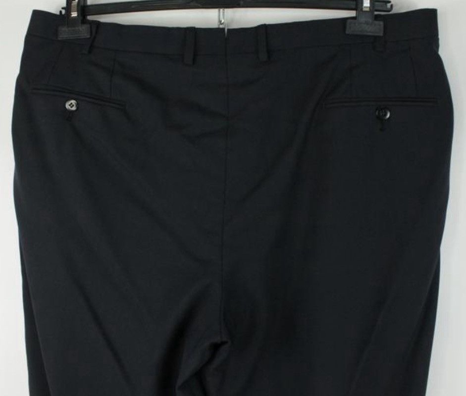 Brioni brioni delta navy wool pleated formal trousers pants Size 42R - 6 Thumbnail