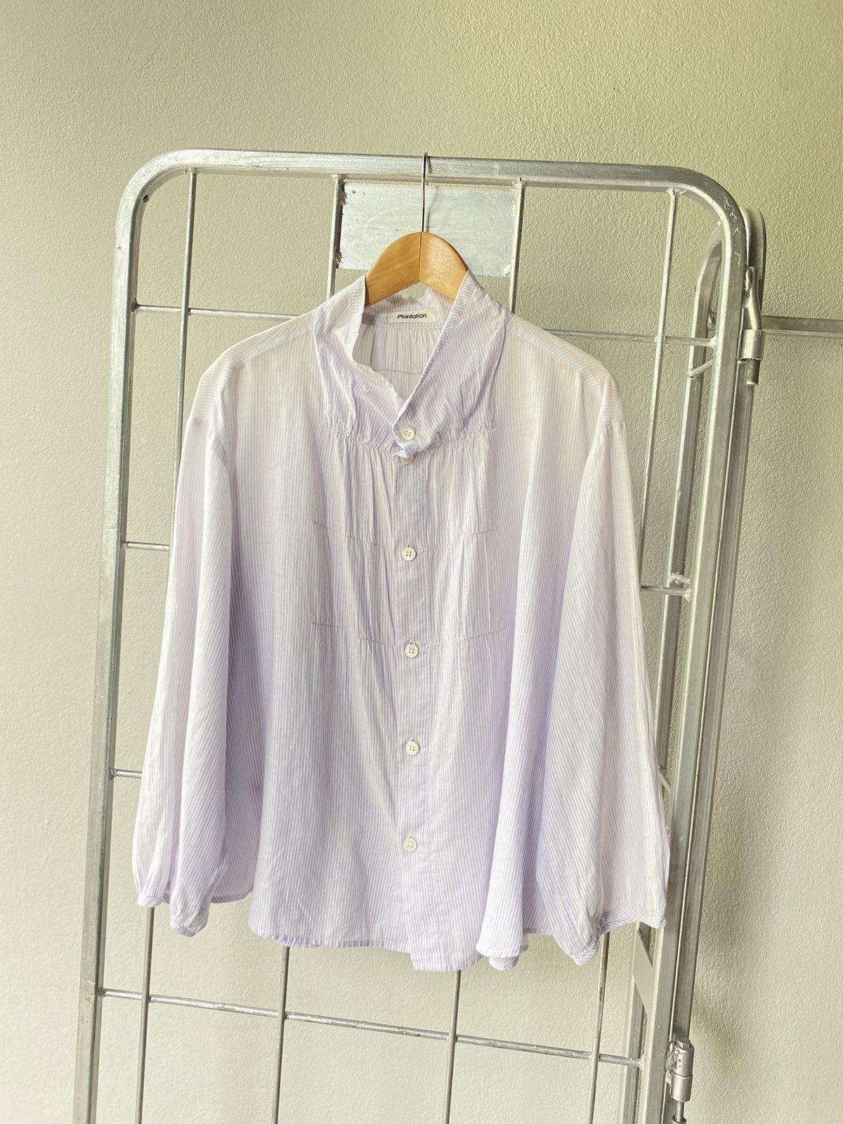 Issey Miyake Plantation stripped white blouse Size M / US 6-8 / IT 42-44 - 2 Thumbnail