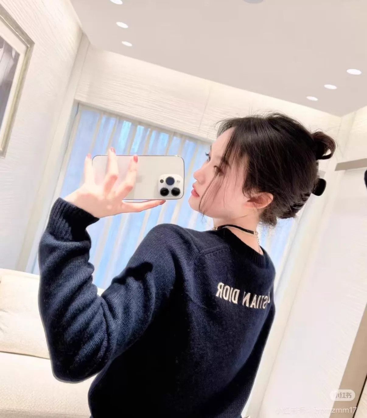 Dior Dior Navy Blue 100% Cashmere Sweater F34 (New) Size XS / US 0-2 / IT 36-38 - 8 Thumbnail