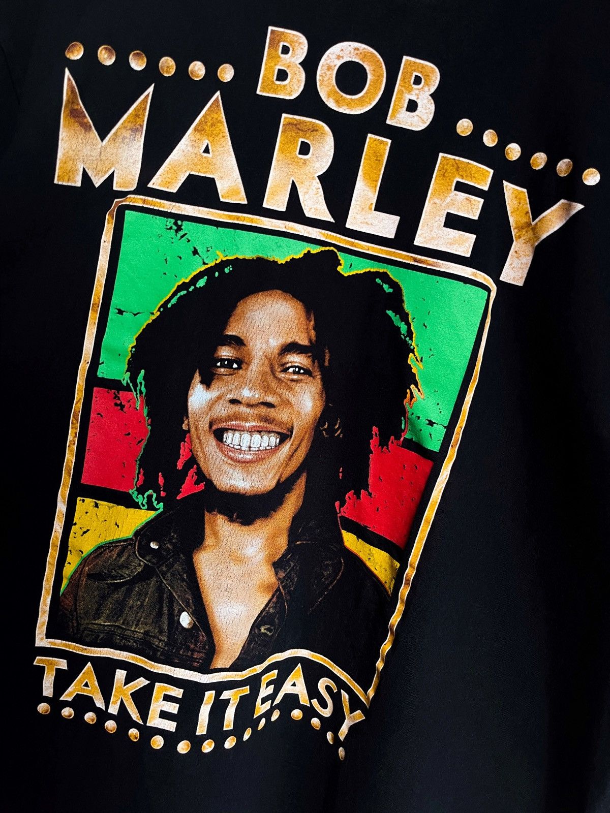 Bob Marley × Vintage Vintage 90’s Bob Marley Take It Easy Rock Band T-Shirt Size US XXL / EU 58 / 5 - 1 Thumbnail