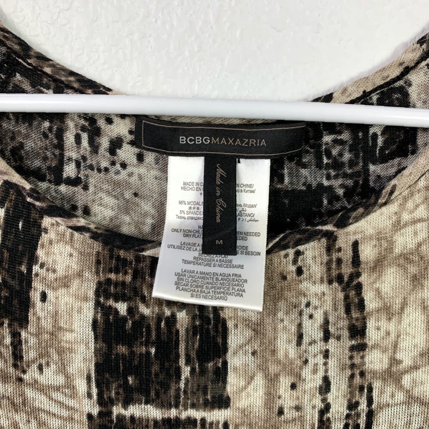 Bcbgmaxazria BCBGMAXAZRIA Tie Dye Long Sleeve Dress Multicolor Polyester Spandex Bohemian Bodycon M Size M / US 6-8 / IT 42-44 - 3 Thumbnail