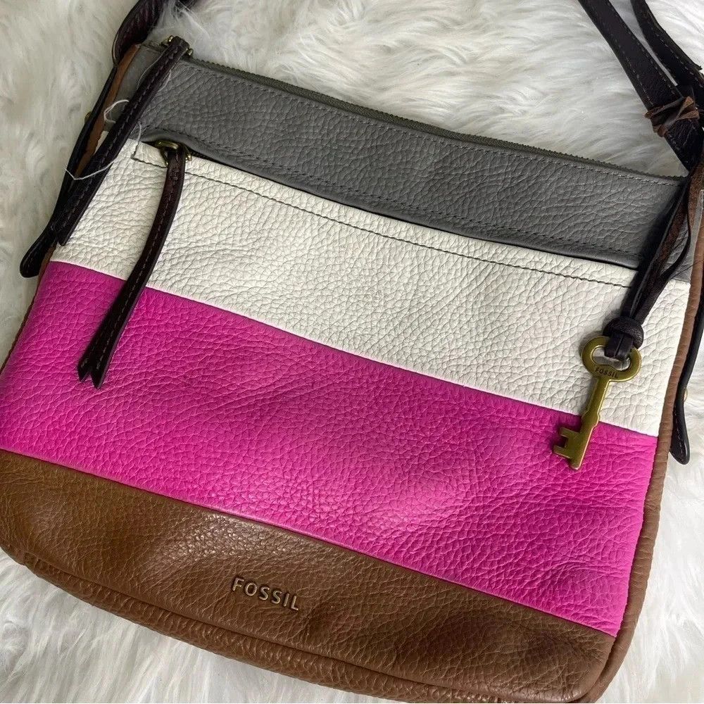 Fossil Fossil Jenna Leather Cross body Messenger Bag Size ONE SIZE - 4 Thumbnail