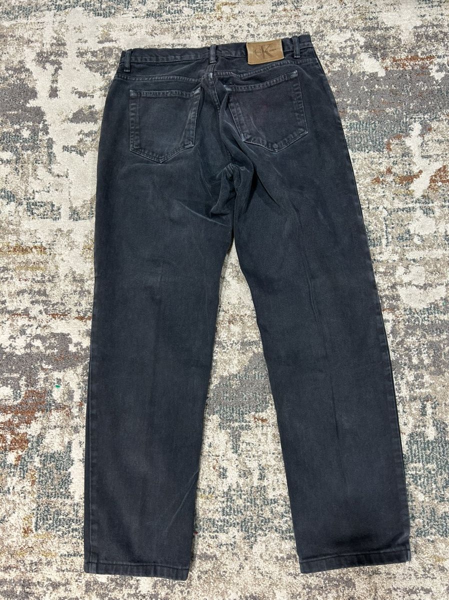 Calvin Klein Vintage Y2k Calvin Klein Black Washed Straight Fit Jeans Size US 32 / EU 48 - 2 Thumbnail