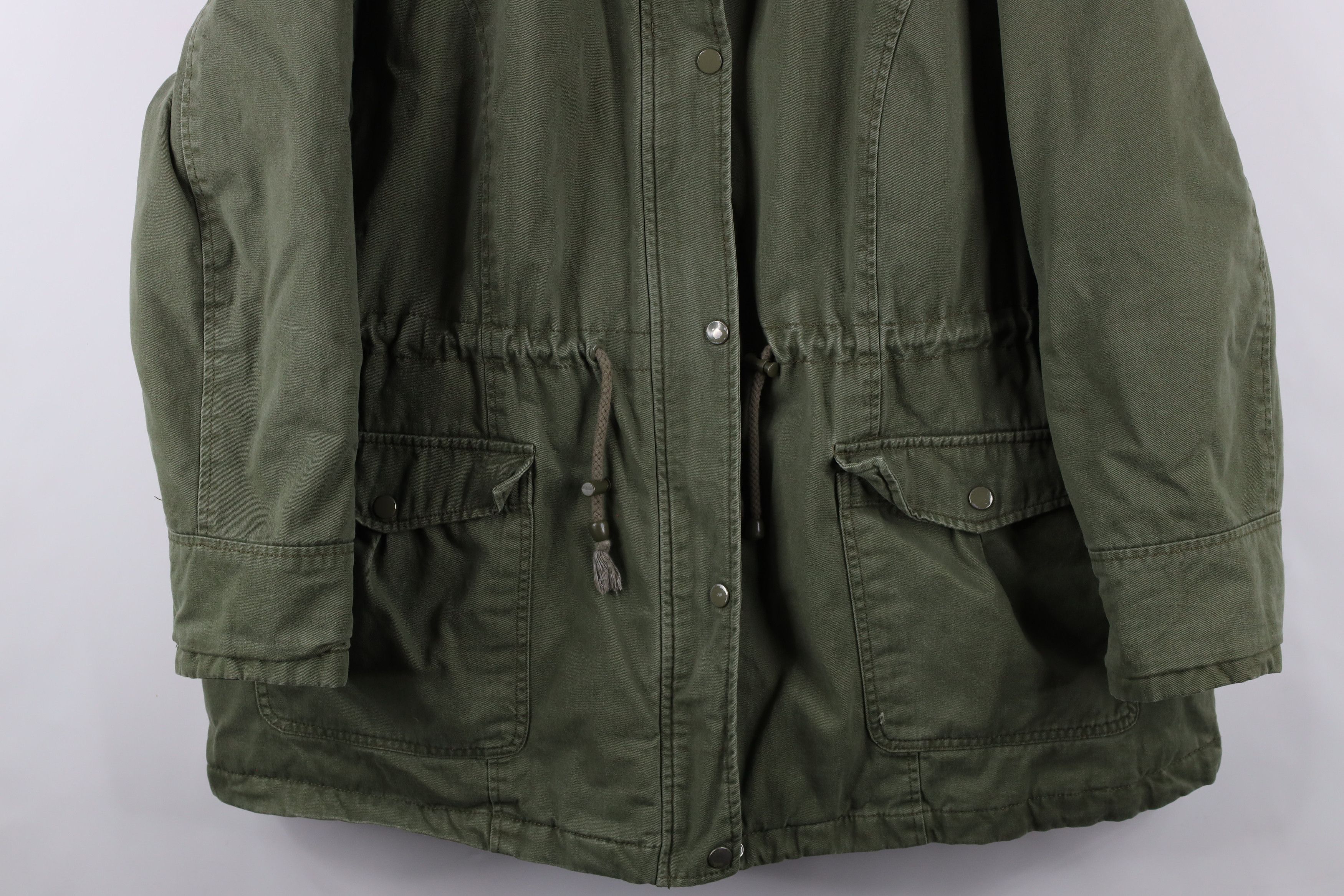 Vintage Vintage 90s Streetwear Military Quilted Hooded Field Jacket Size 3XL / US 20-22 - 3 Thumbnail