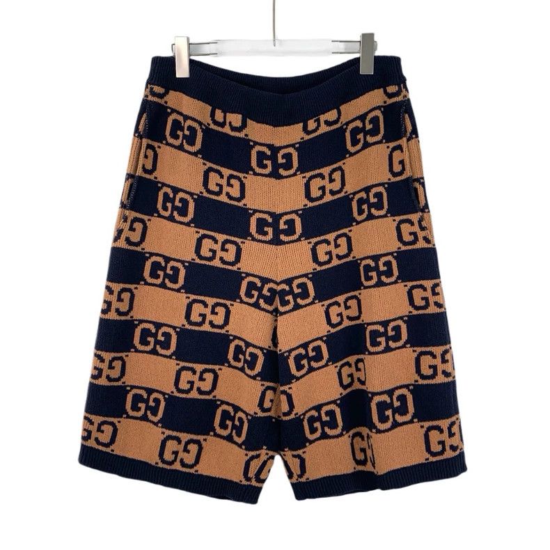 Gucci gucci logo-patterned knitted casual shorts-dmc Size US 32 / EU 48 - 1 Thumbnail