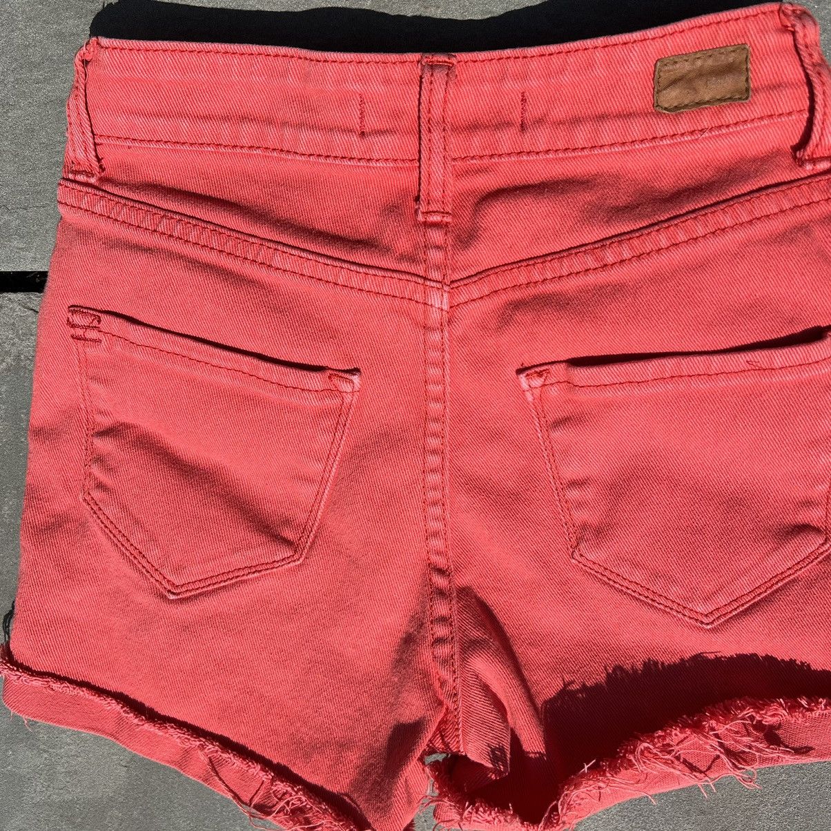 Bdg Salmon High Waist Stretch Denim Shorts Size 24" / US 00 / IT 34 - 5 Thumbnail