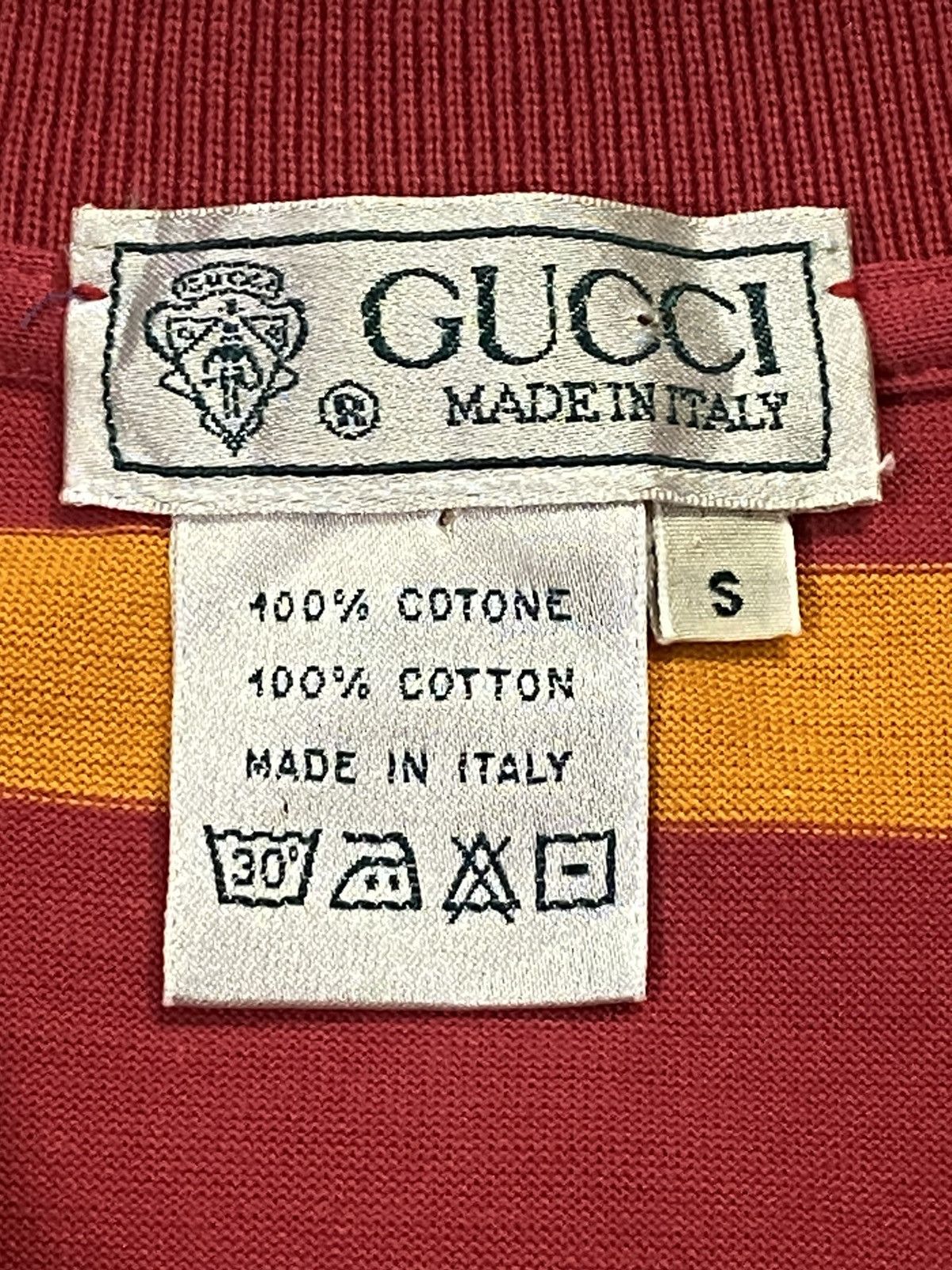Gucci × Vintage Vintage Gucci Striped Polo Shirt Size US S / EU 44-46 / 1 - 9 Thumbnail