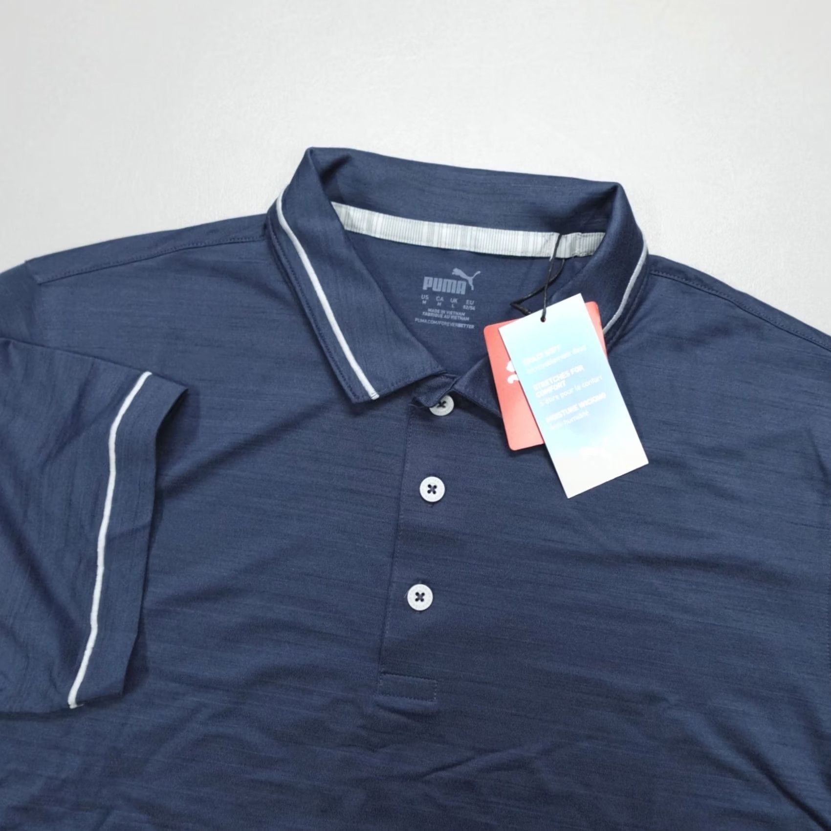 Puma PUMA Golf Polo Shirt MONARCH CLOUDSPUN SS Men’s Size M Marine Blazer Blue Polo Shirt Logo Breathable Moisture Wicking Summer Golf Mens Size US M / EU 48-50 / 2 - 2 Thumbnail