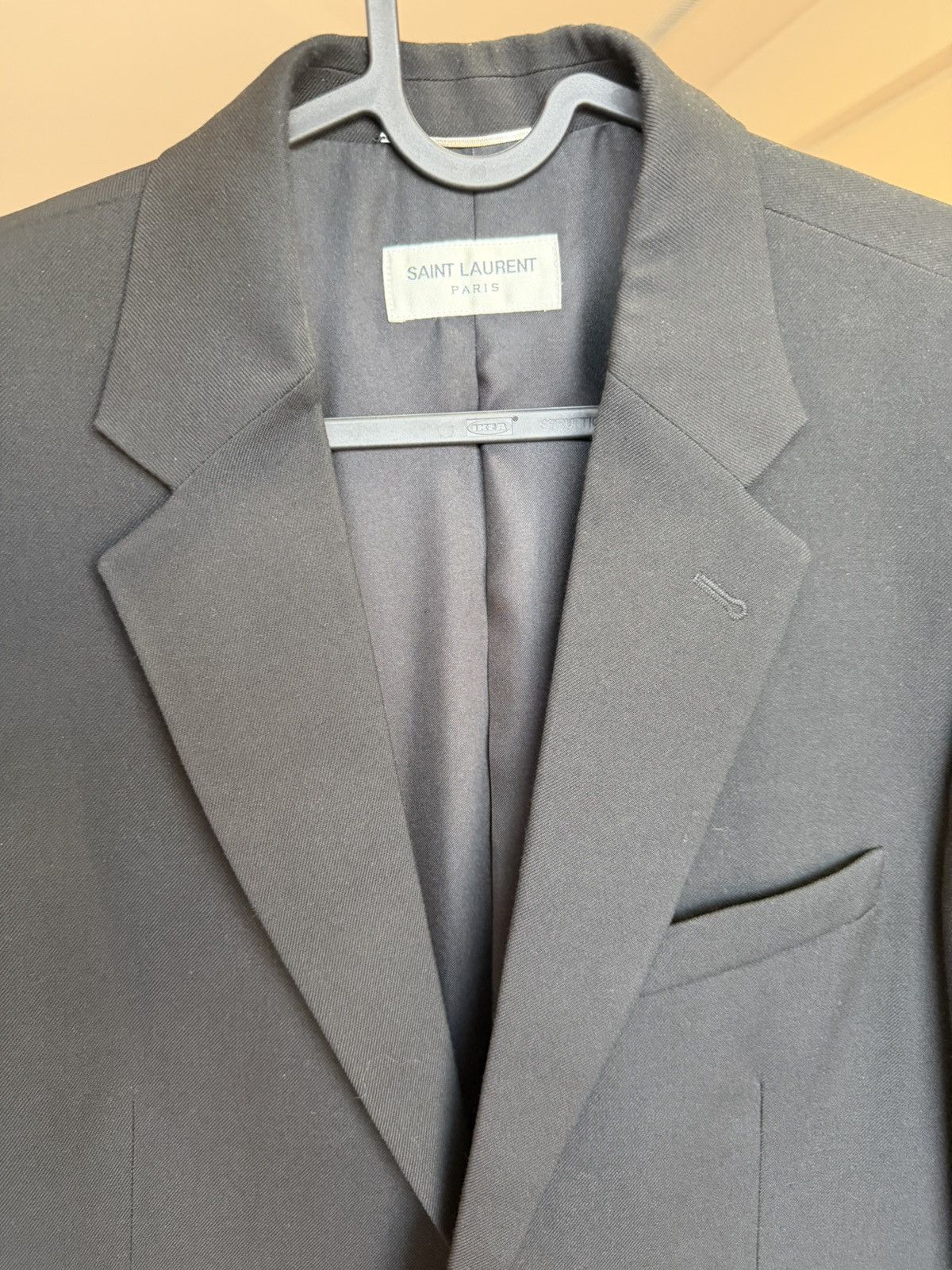 Saint Laurent Paris Saint Laurent Black Blazer Size 50R - 2 Thumbnail