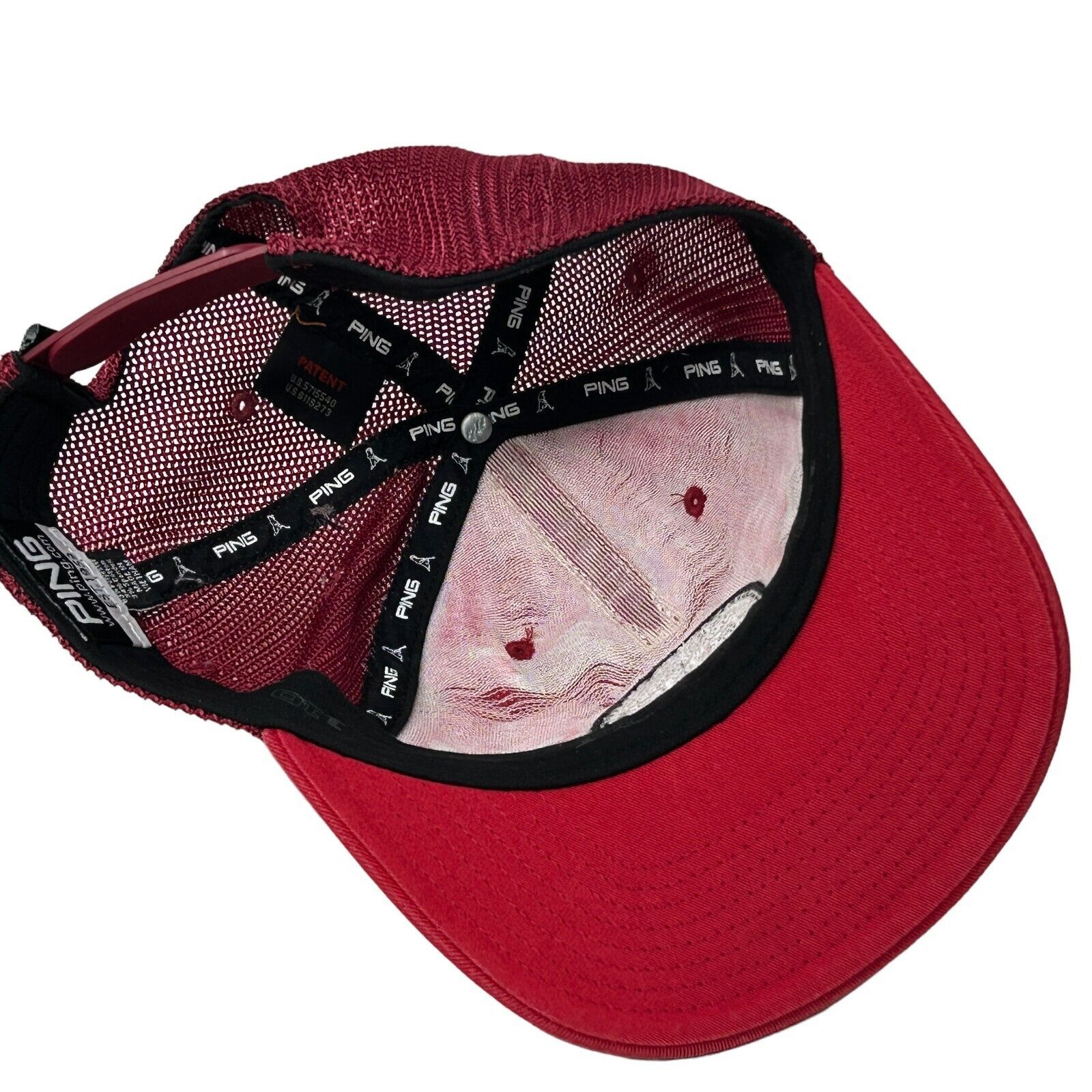 PING Ping Golf Patch Trucker Hat Baseball Cap Red Golfing Golfer Size ONE SIZE - 4 Thumbnail