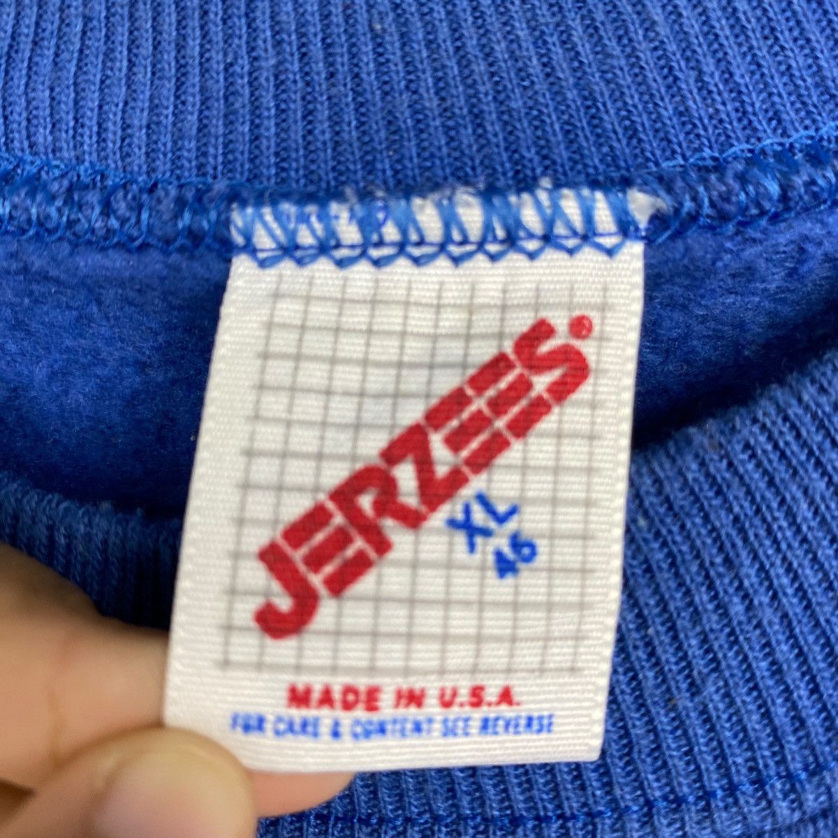Jerzees × Vintage Vintage Jerzees Printed Number Crewneck Sweatshirt Blue Size US XL / EU 56 / 4 - 6 Thumbnail