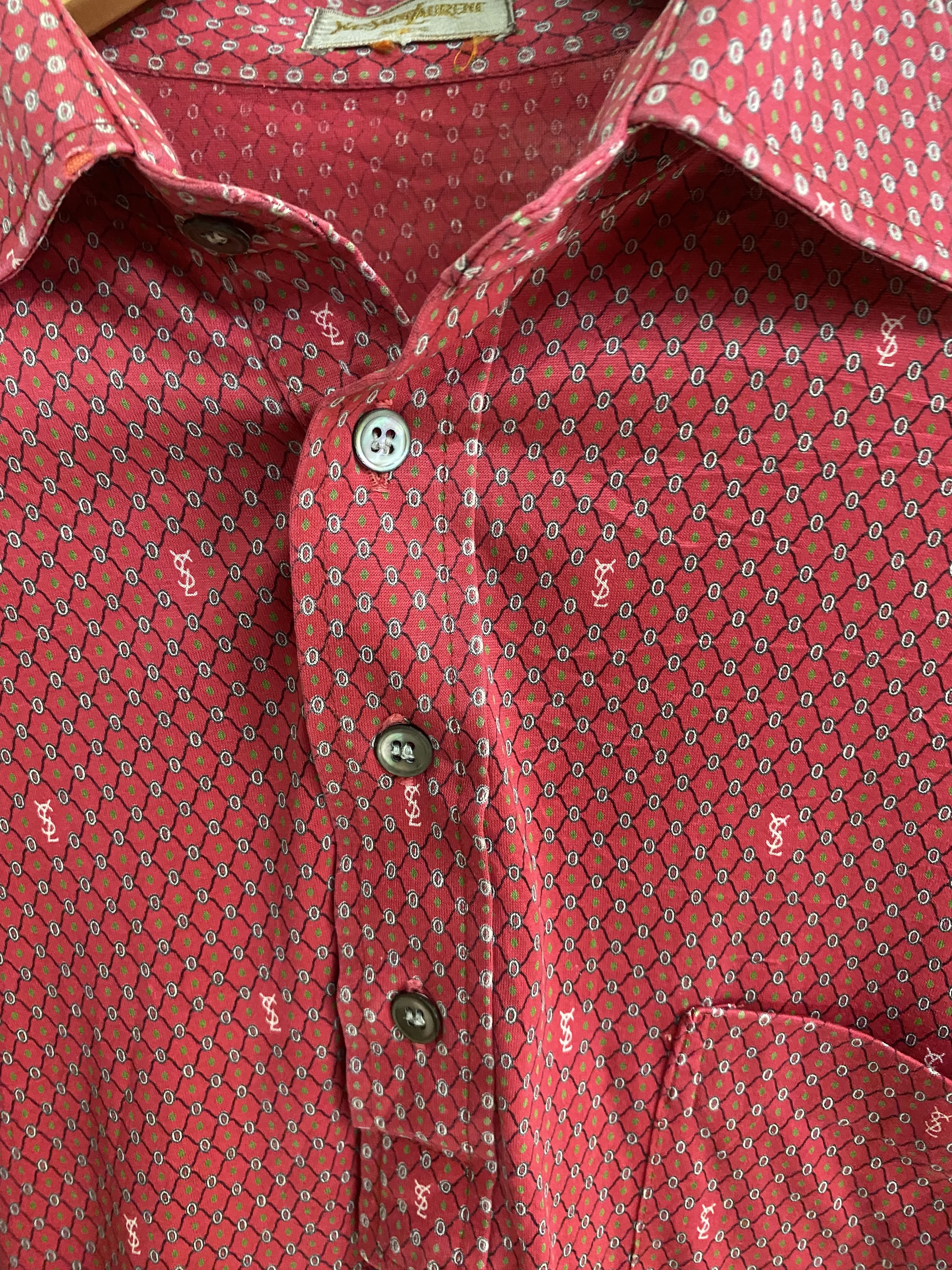 Saint Laurent Paris YSL Monogram Long Sleeve Shirt Lots of 2 Size US M / EU 48-50 / 2 - 9 Thumbnail