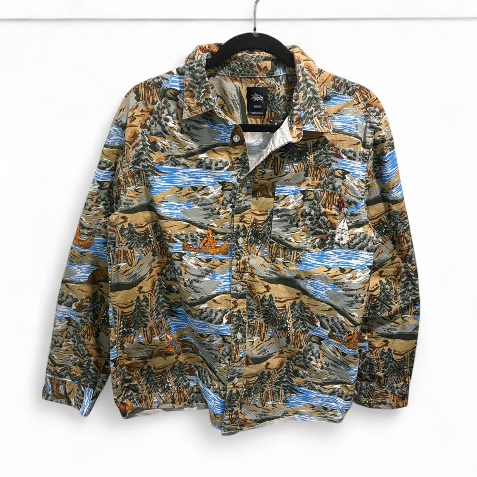 Stussy Vintage stussy button up landscape shirt FW/09 medium Size US M / EU 48-50 / 2 - 2 Thumbnail