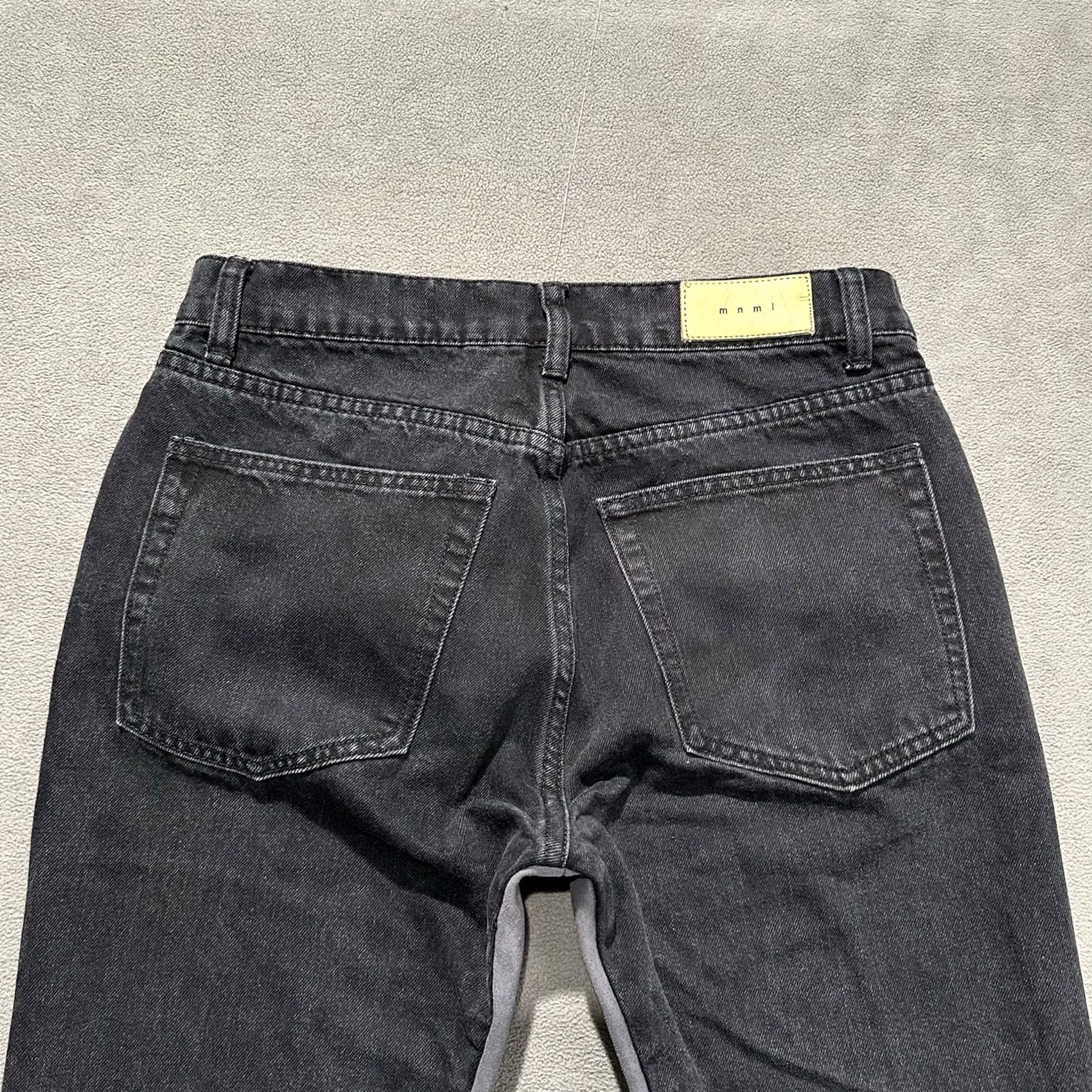 MNML EUC MNML Jeans Men 32x31 Black Denim Slim Fit Wide Leg Straight Knit Casual Size US 32 / EU 48 - 4 Thumbnail