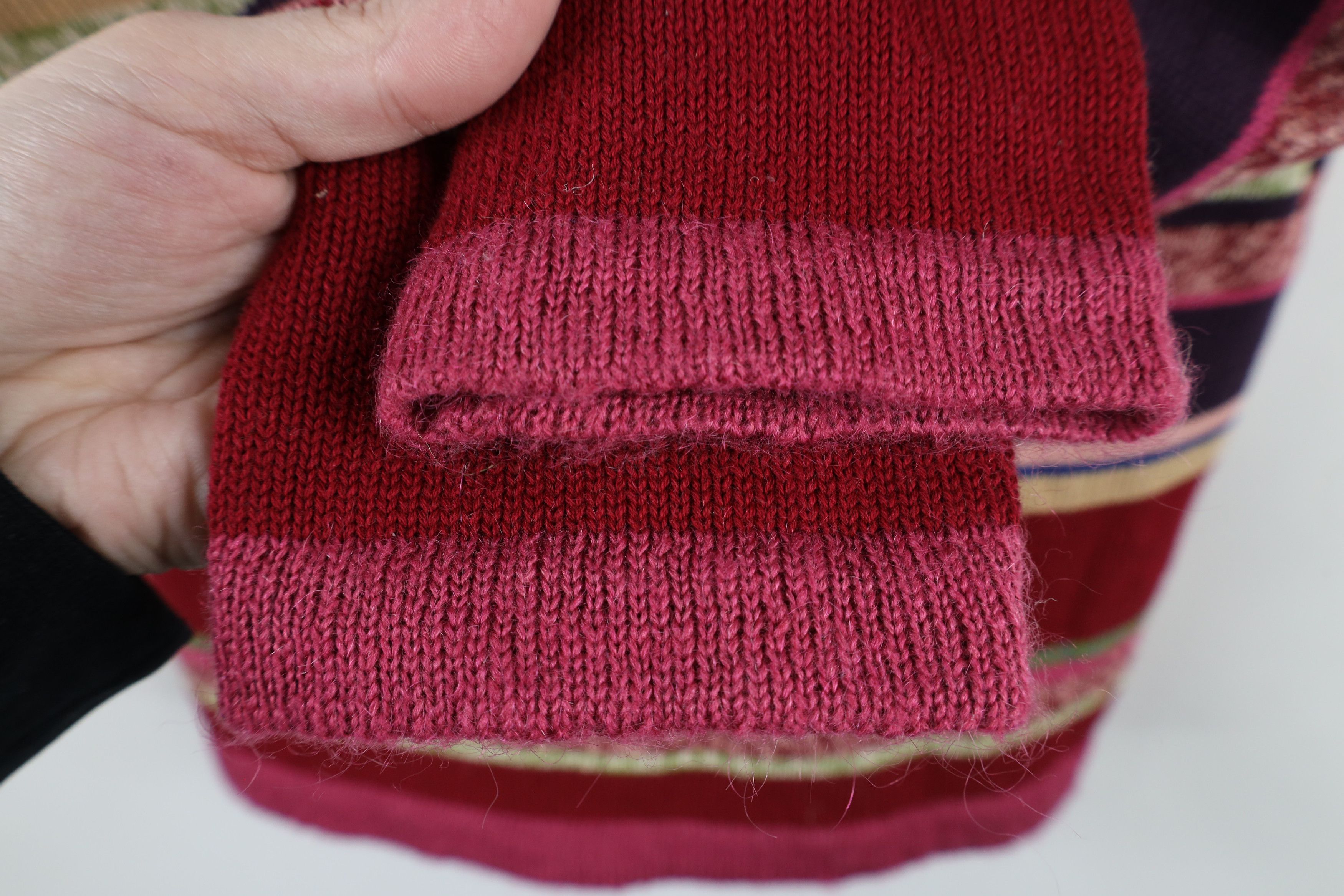 Calvin Klein × Vintage Vintage 90s Y2K Calvin Klein Rainbow Striped Knit Sweater Size M / US 6-8 / IT 42-44 - 4 Thumbnail