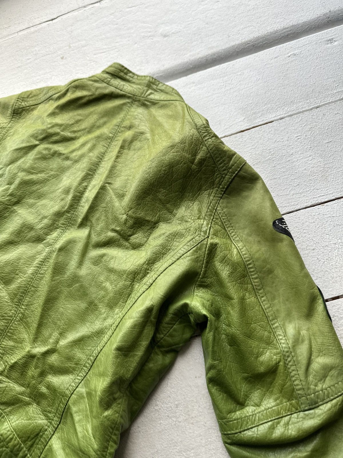 Other 🚨Y2K RICK OWENS TYPE DIRTY SLIM FIT ZIP LEATHER JACKET Size M / US 6-8 / IT 42-44 - 13 Thumbnail