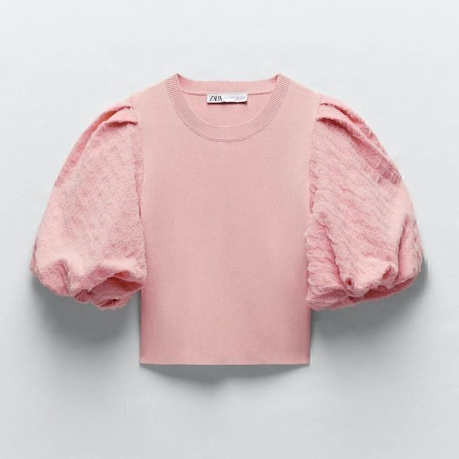 Zara ZARA Top with Full Textured Sleeves NWT Size M / US 6-8 / IT 42-44 - 10 Thumbnail