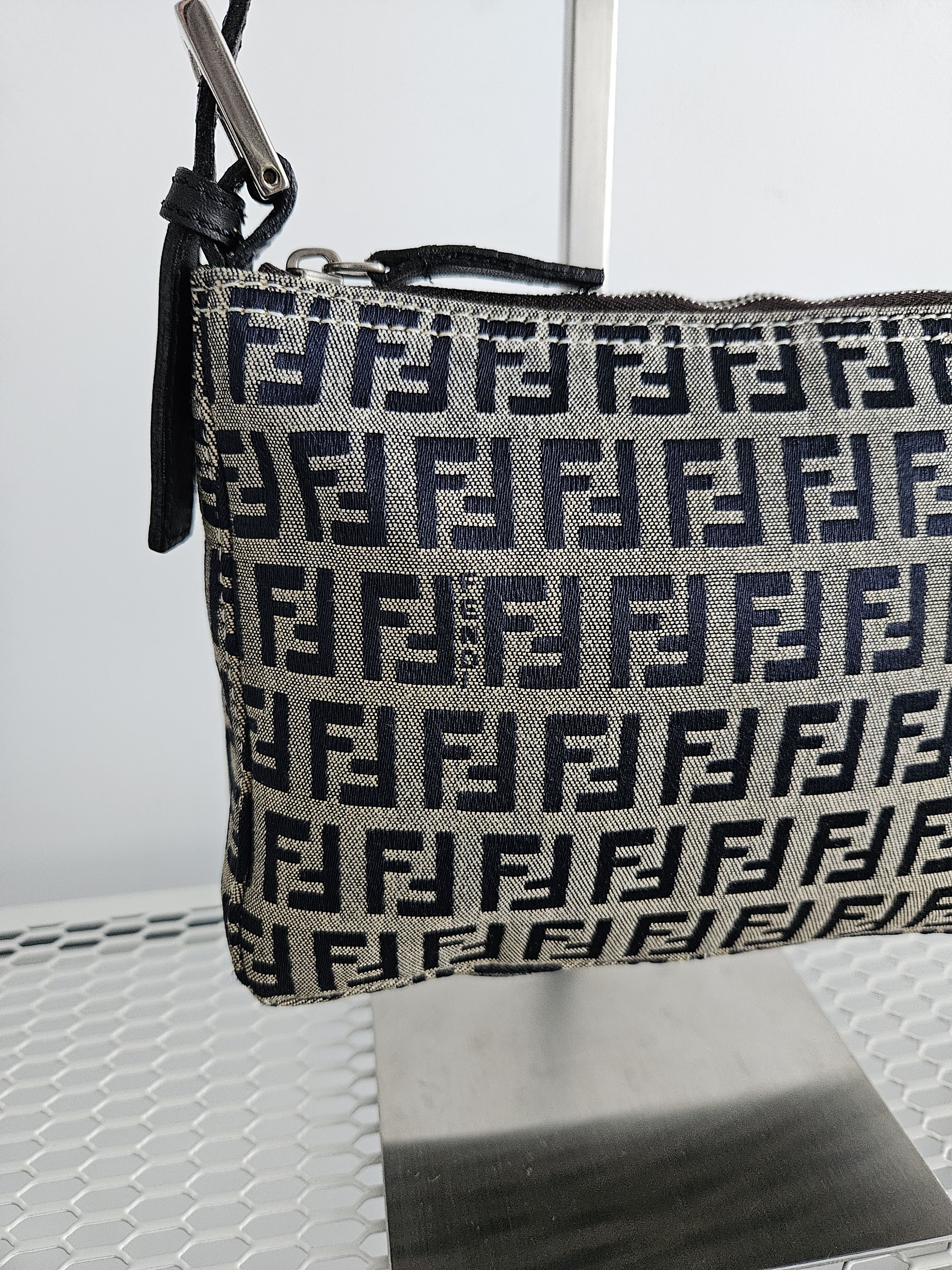 Fendi Fendi zucchino ff monogram canvas mini bag pochette Size ONE SIZE - 13 Thumbnail