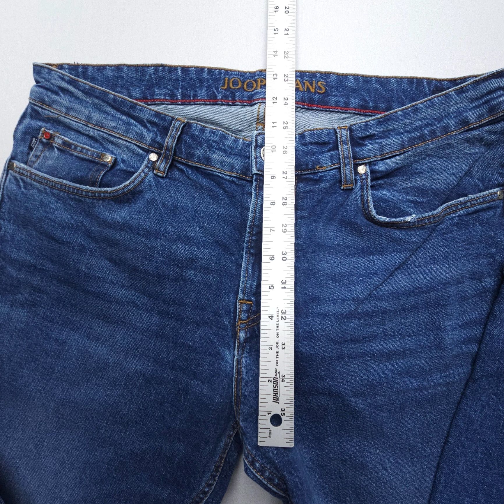Vintage VINTAGE Joop! Mitch Slim Straight Jeans Mens 38 x 32 Dark Wash Y2K Blue Stretch Modern Size US 38 / EU 54 - 7 Thumbnail