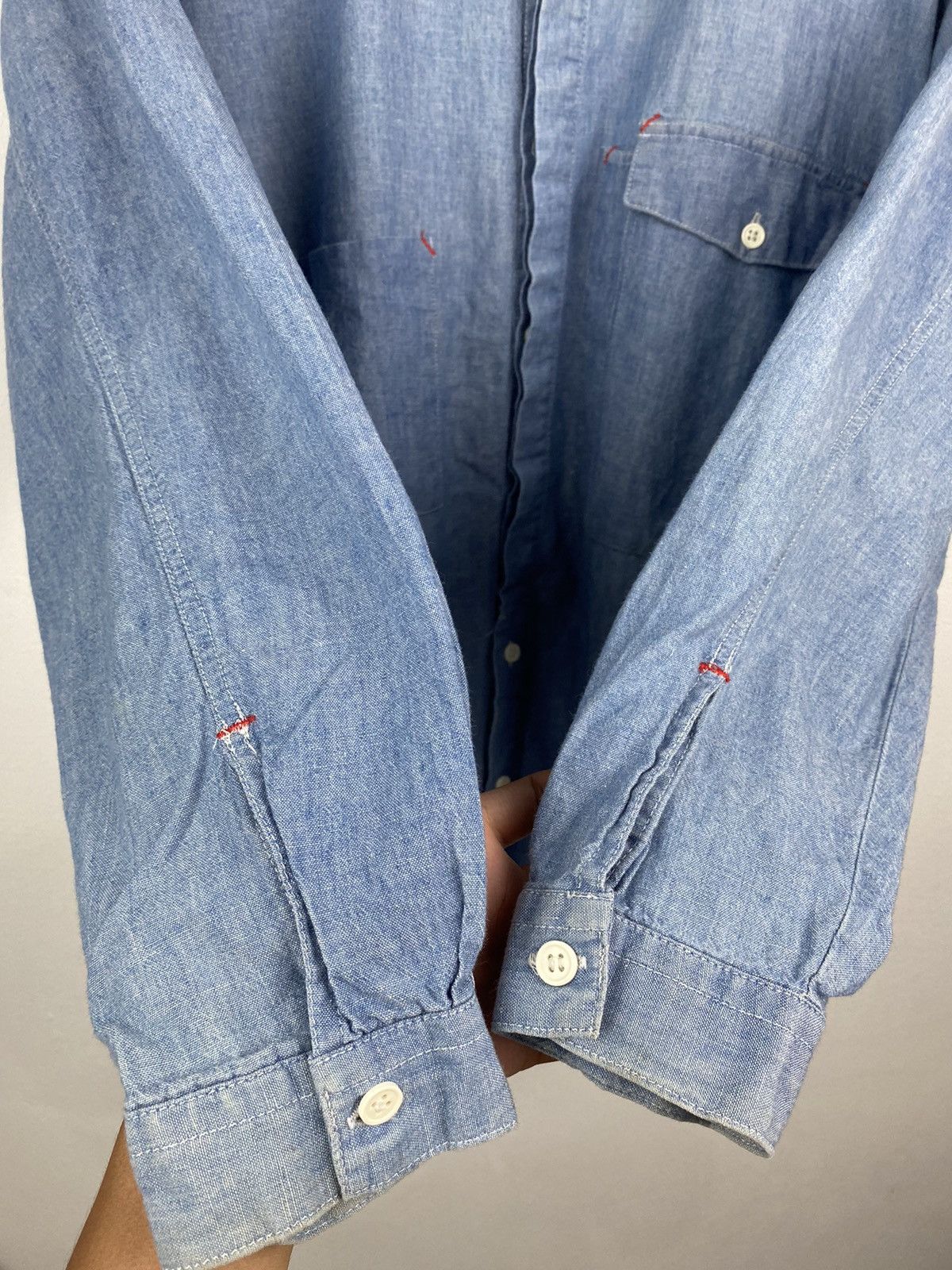 Japanese Brand Japanese Style Double Pocket Button Up Shirt Size US L / EU 52-54 / 3 - 5 Thumbnail