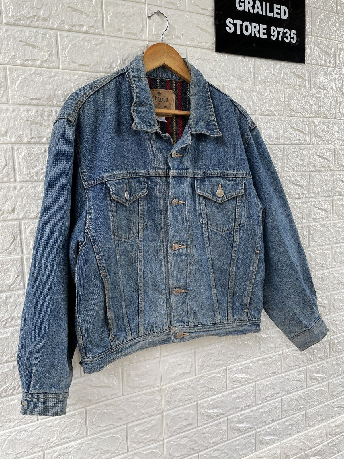 Japanese Brand Vintage Edwin Denim Jacket Size US L / EU 52-54 / 3 - 3 Thumbnail