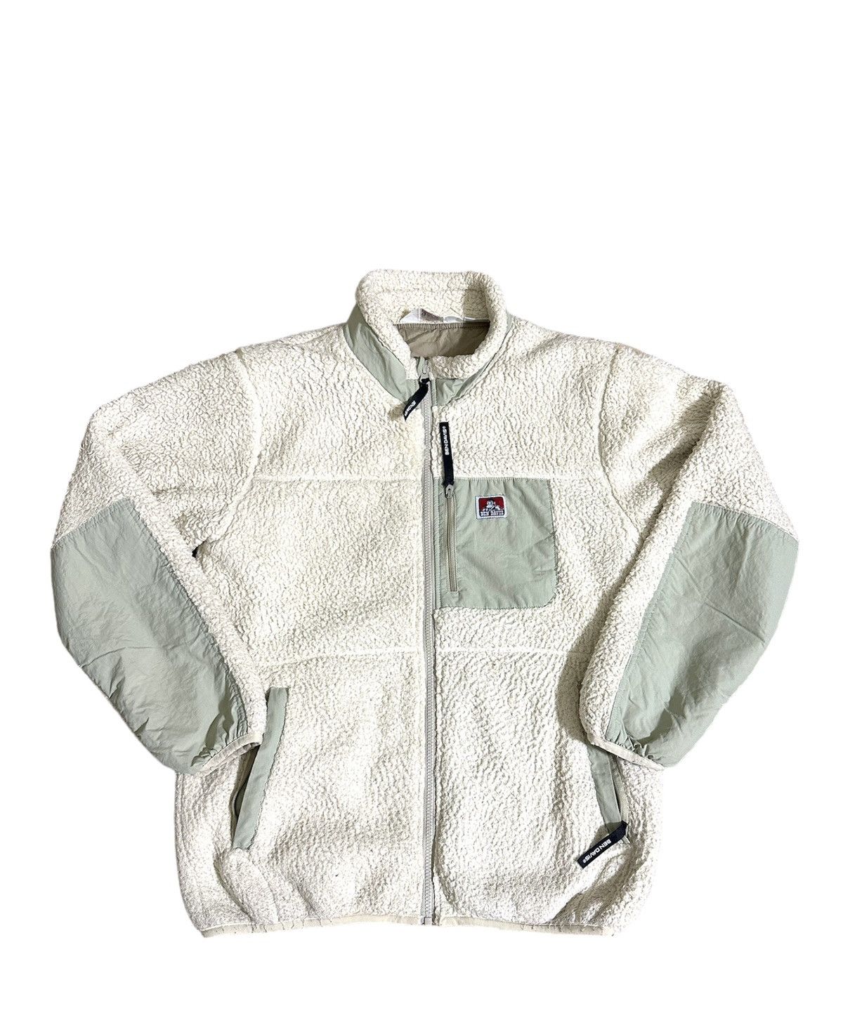 image of Ben Davis Sherpa Fleece Jacket Gorpcore Workwear in White, Men's (Size Large)