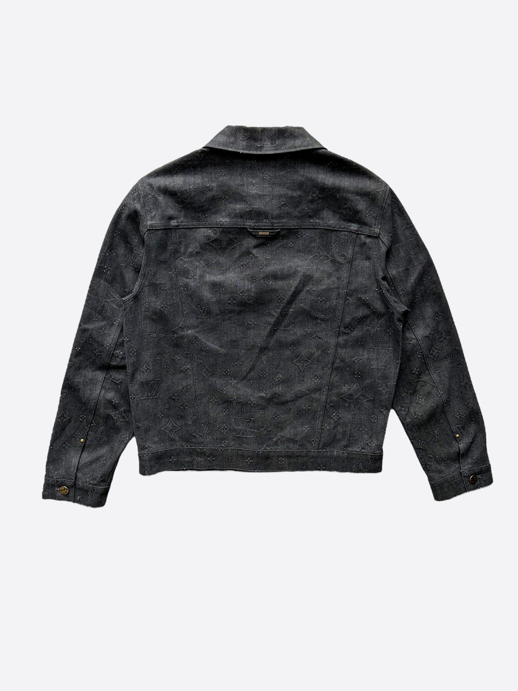 Louis Vuitton Louis Vuitton Black DNA Monogram Denim Jacket Size US M / EU 48-50 / 2 - 2 Thumbnail