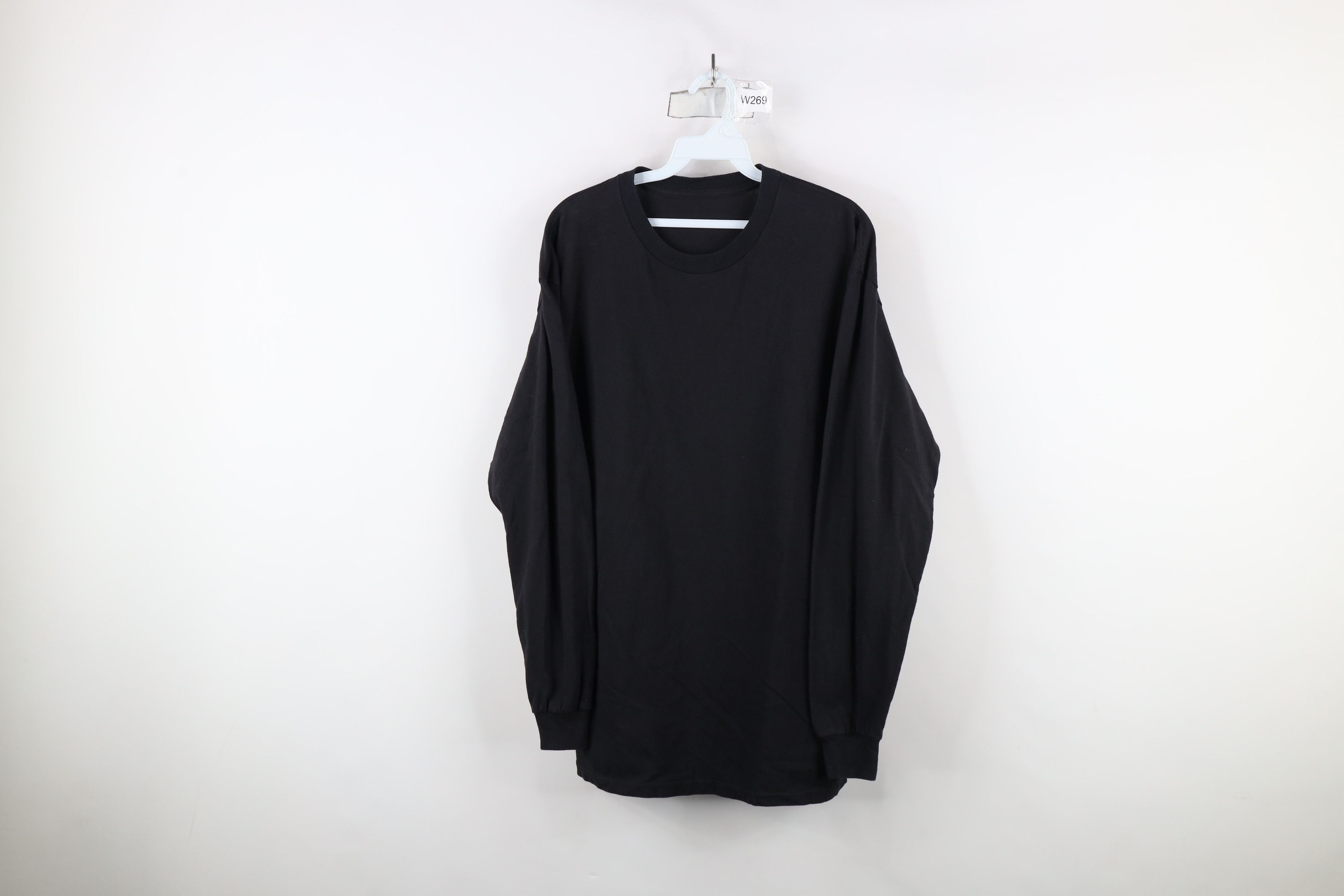 Vintage Vintage 90s Streetwear Long Sleeve T-Shirt Black Cotton Size US L / EU 52-54 / 3 - 1 Thumbnail
